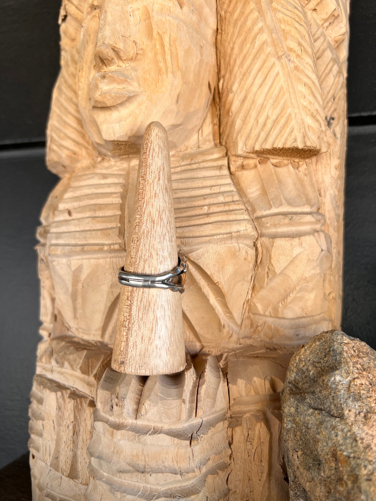 Vintage Jimison Ben Navajo Sterling Eagle Statement Ring