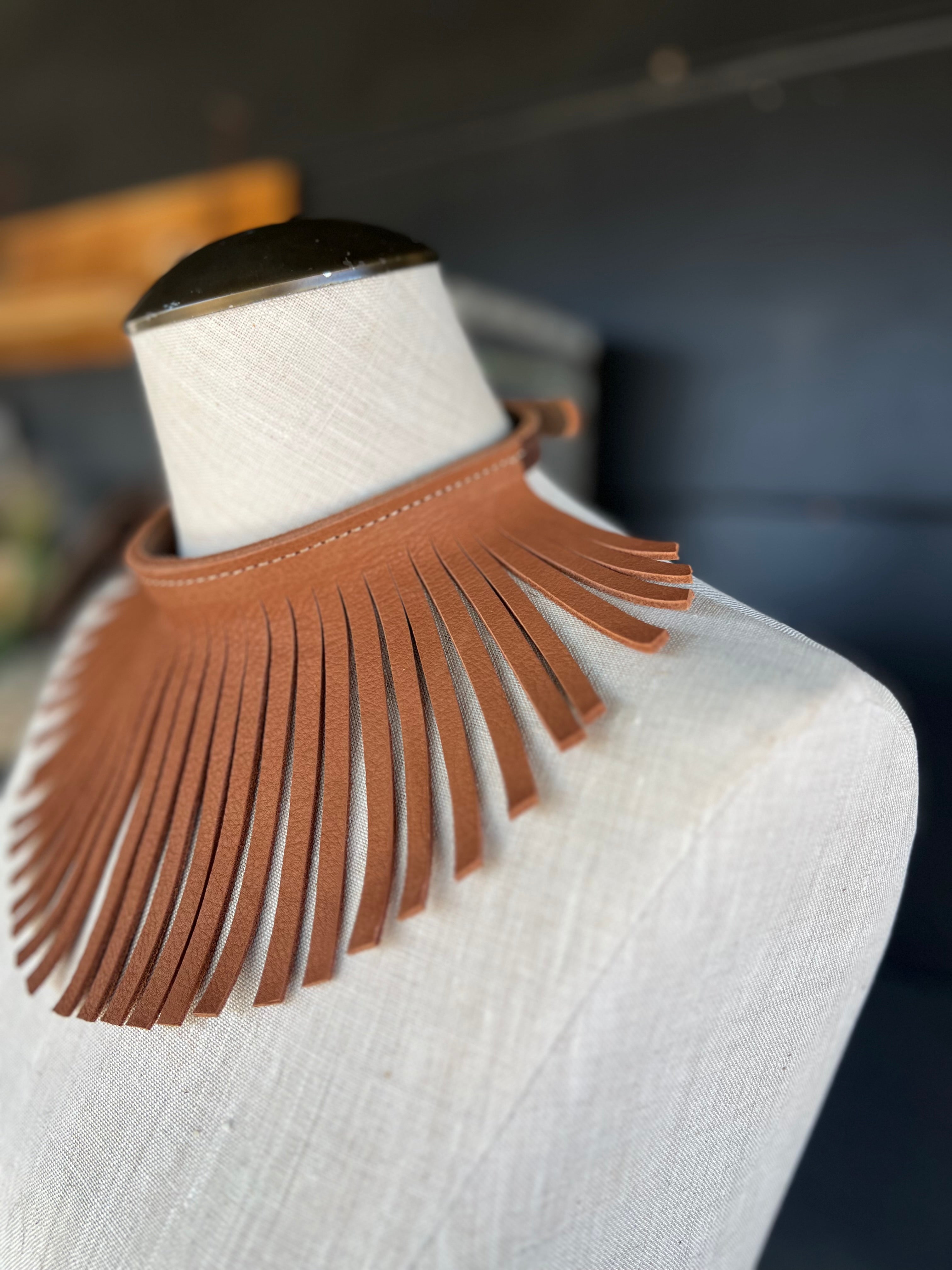 Dirty Mojave Leather Halo Neckpiece