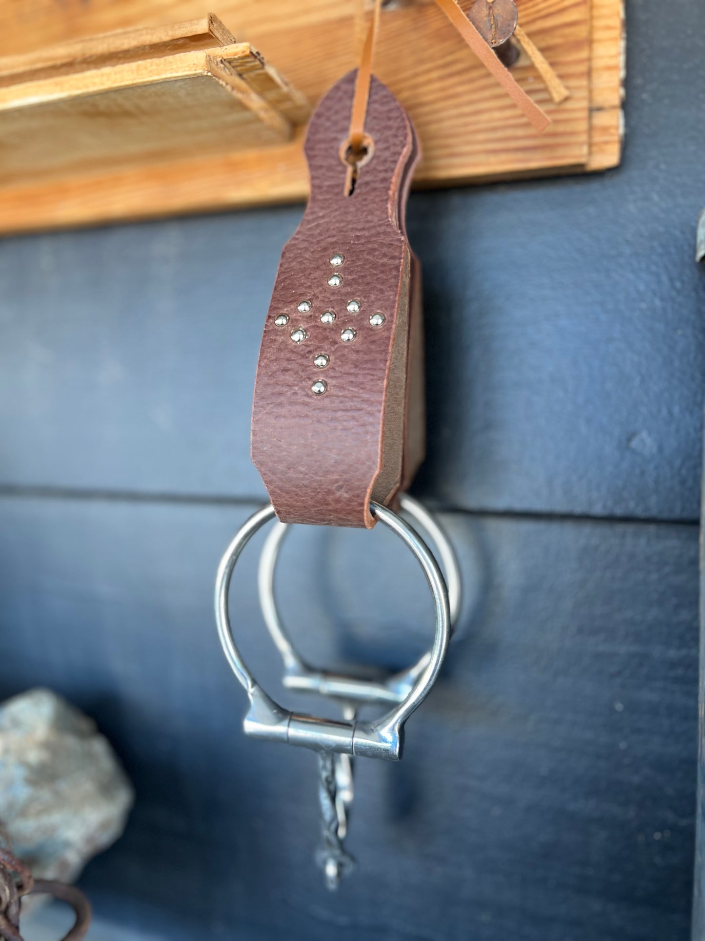 Dirty Mojave hand-cut Leather Horse Slobber Bridle Mecate Straps