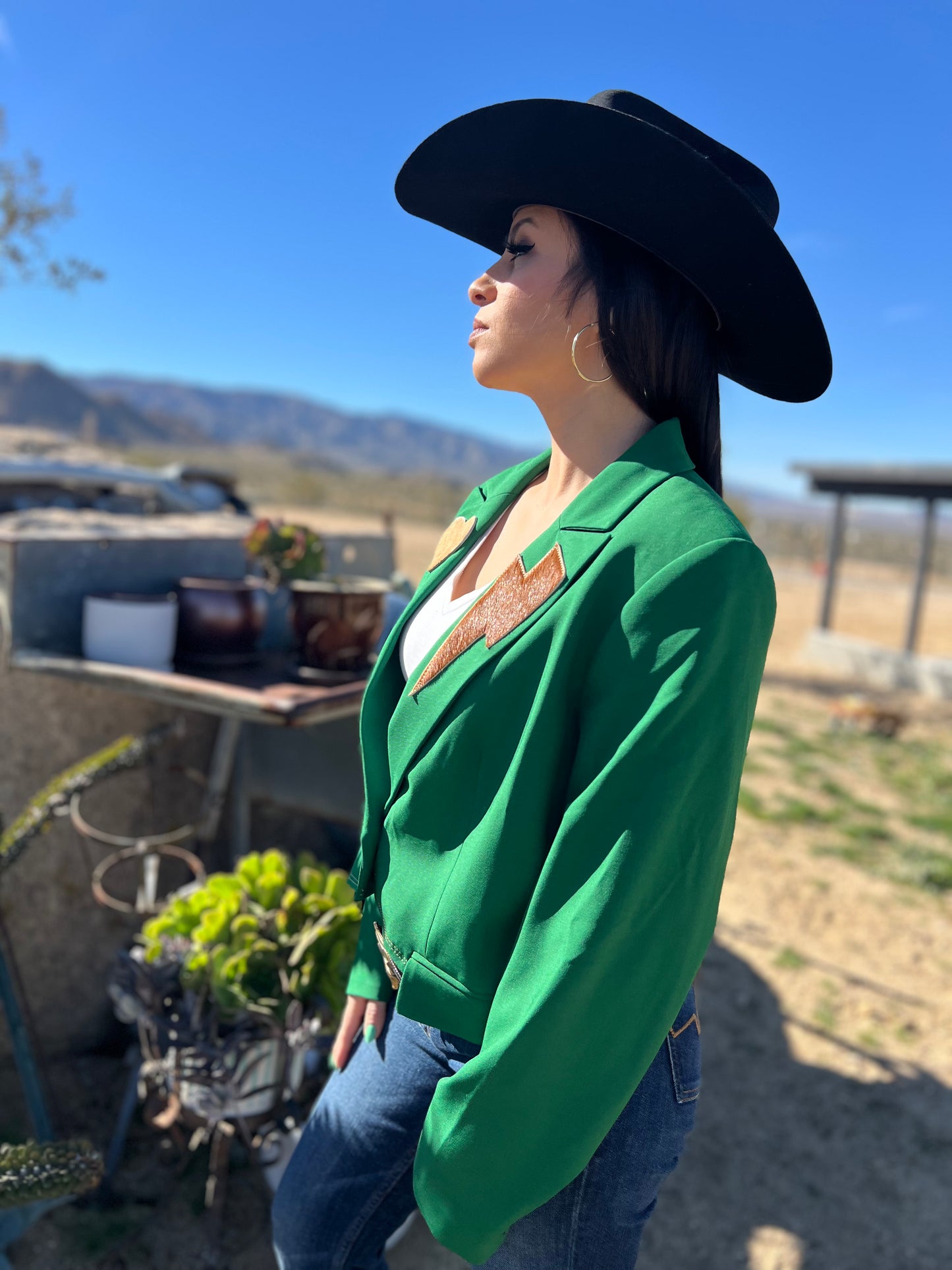 Dirty Mojave Crop Desert Hearts Blazer