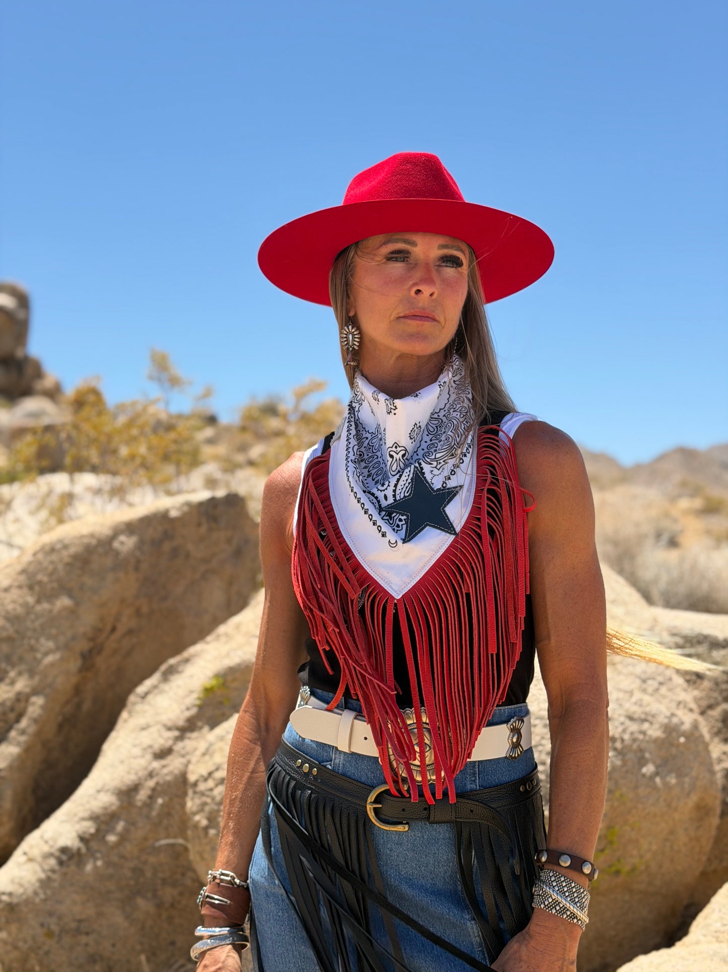 “Limited Edition 1776 Wild American Collection” Desert Dusted Fringe Bandana