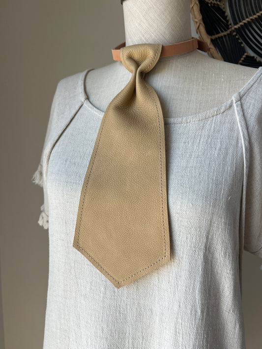 Dirty Mojave Heirloom Wide Leather Necktie