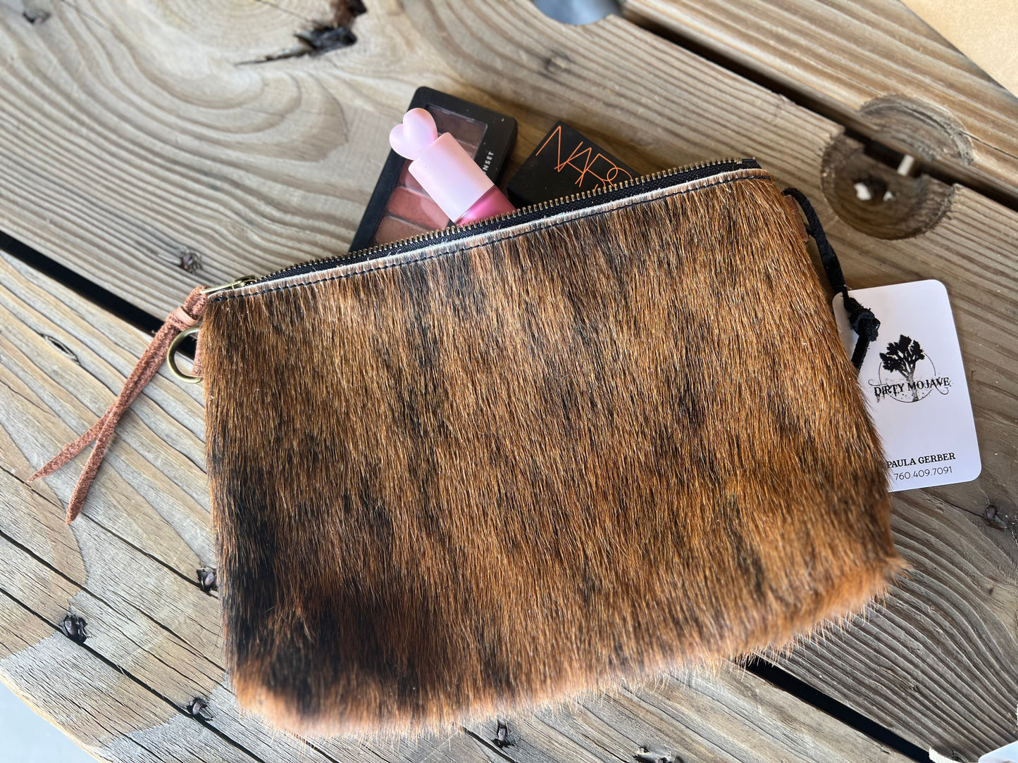 The Trail Pack Mini Leather Make Up Bag