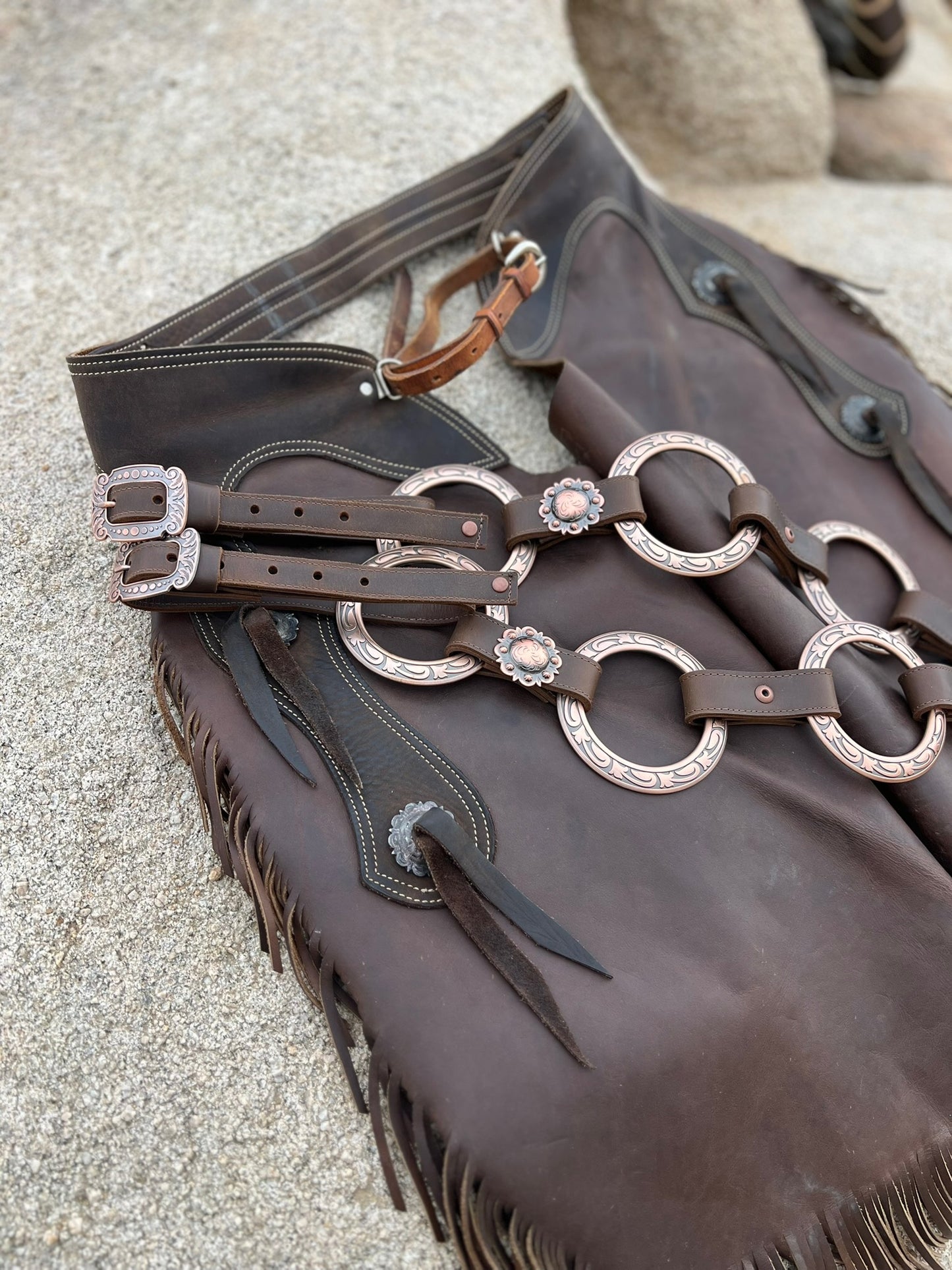 Dirty Mojave Leather Jeremiah  Watt Copper Breast Collar
