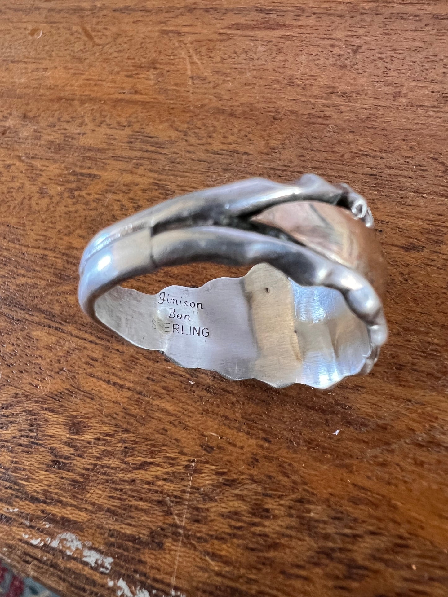 Vintage Jimison Ben Navajo Sterling Eagle Statement Ring