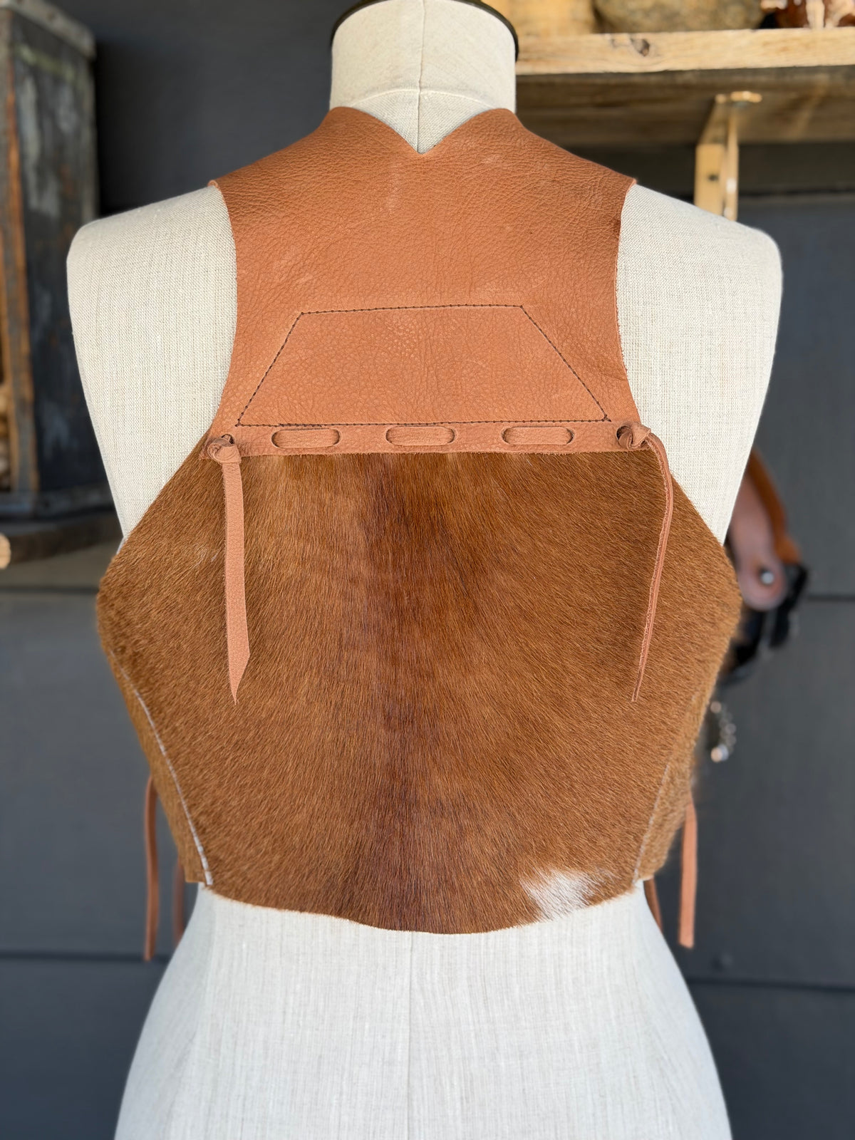 The Homestead Cowhide Vest