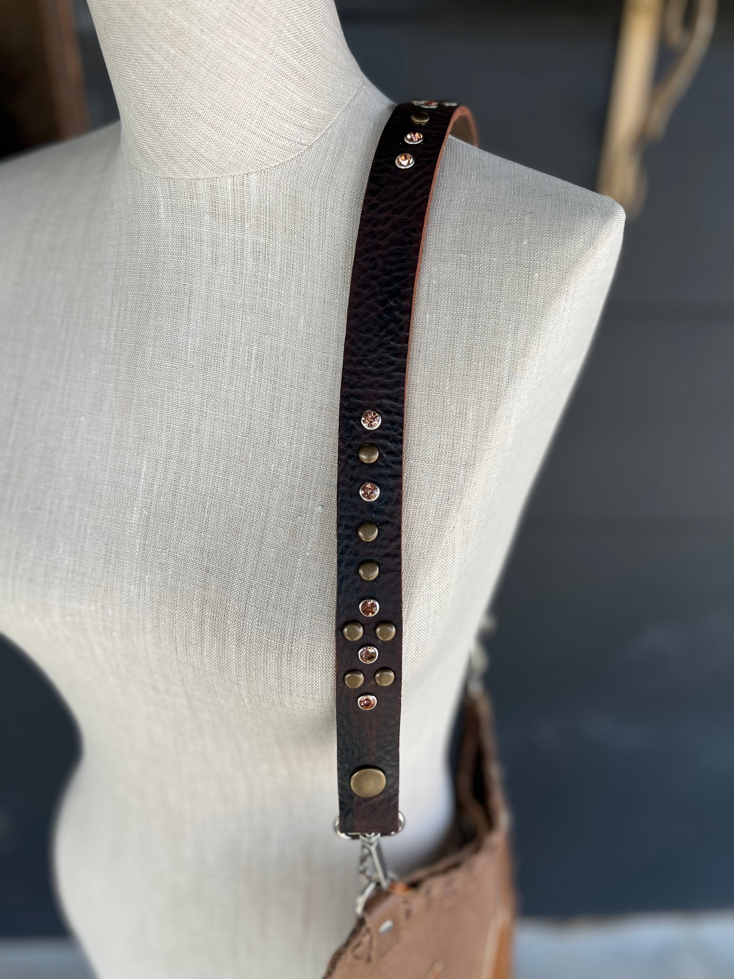 The High Desert Leather Embellished Handbag Strap