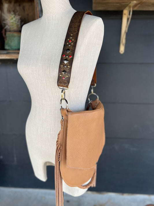 The High Desert Leather Embellished Handbag Strap