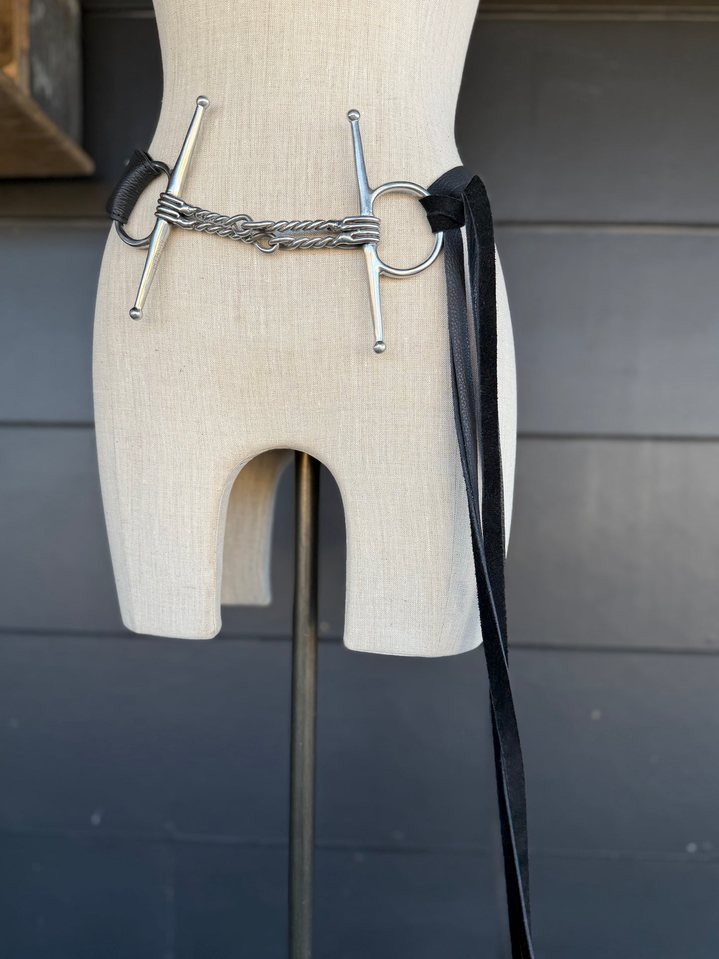 The Mojave Horse Bit Leather Tassel Belt