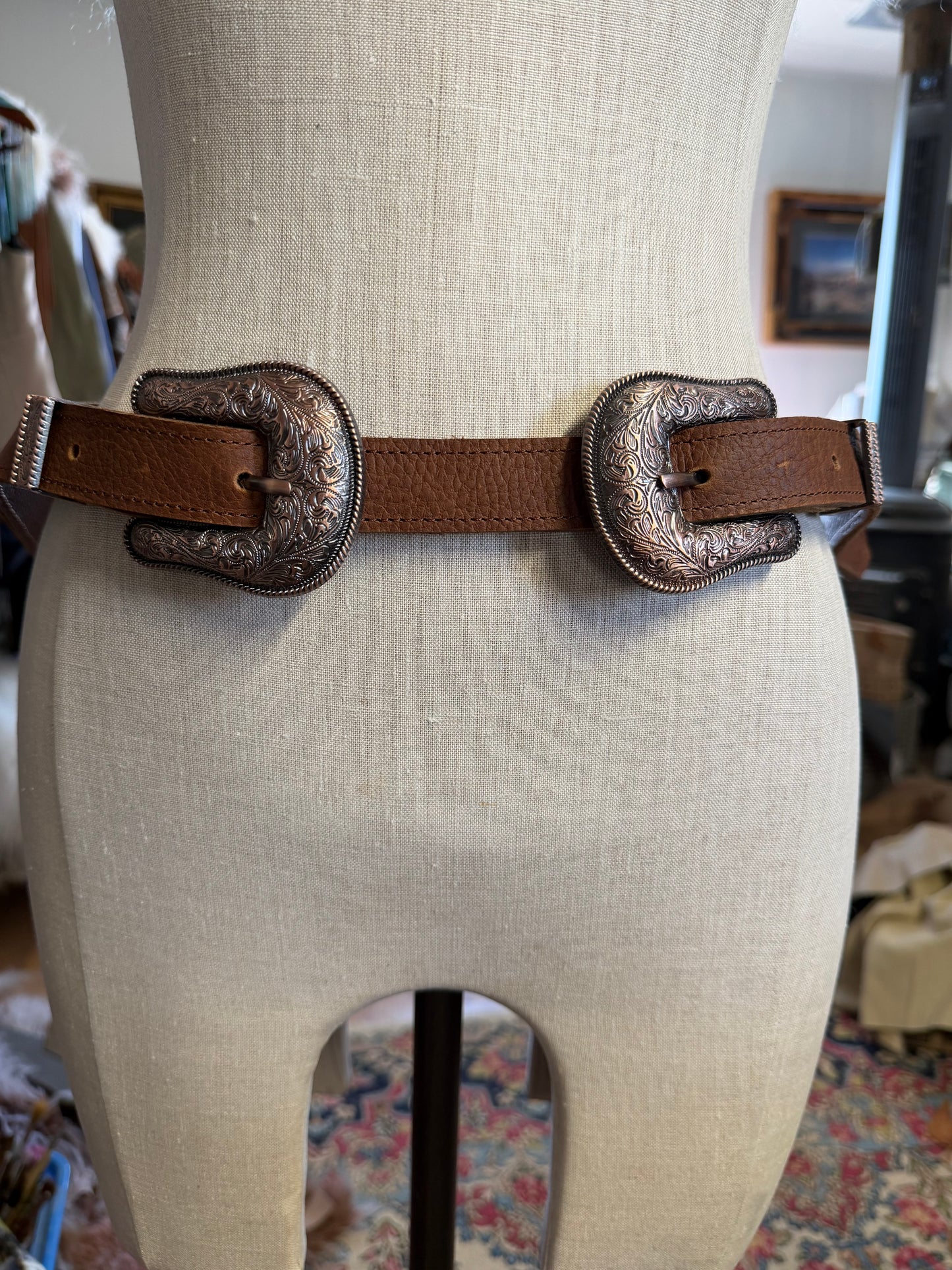 The Ranch House Wide Leather Belt