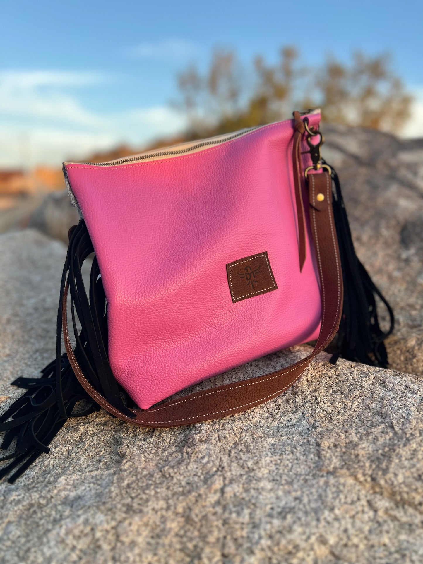 The Trail Pack Firebird Carry Leather Handbag