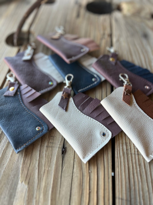 “CHAPS” Stick Keychain Leather Handbag Charm