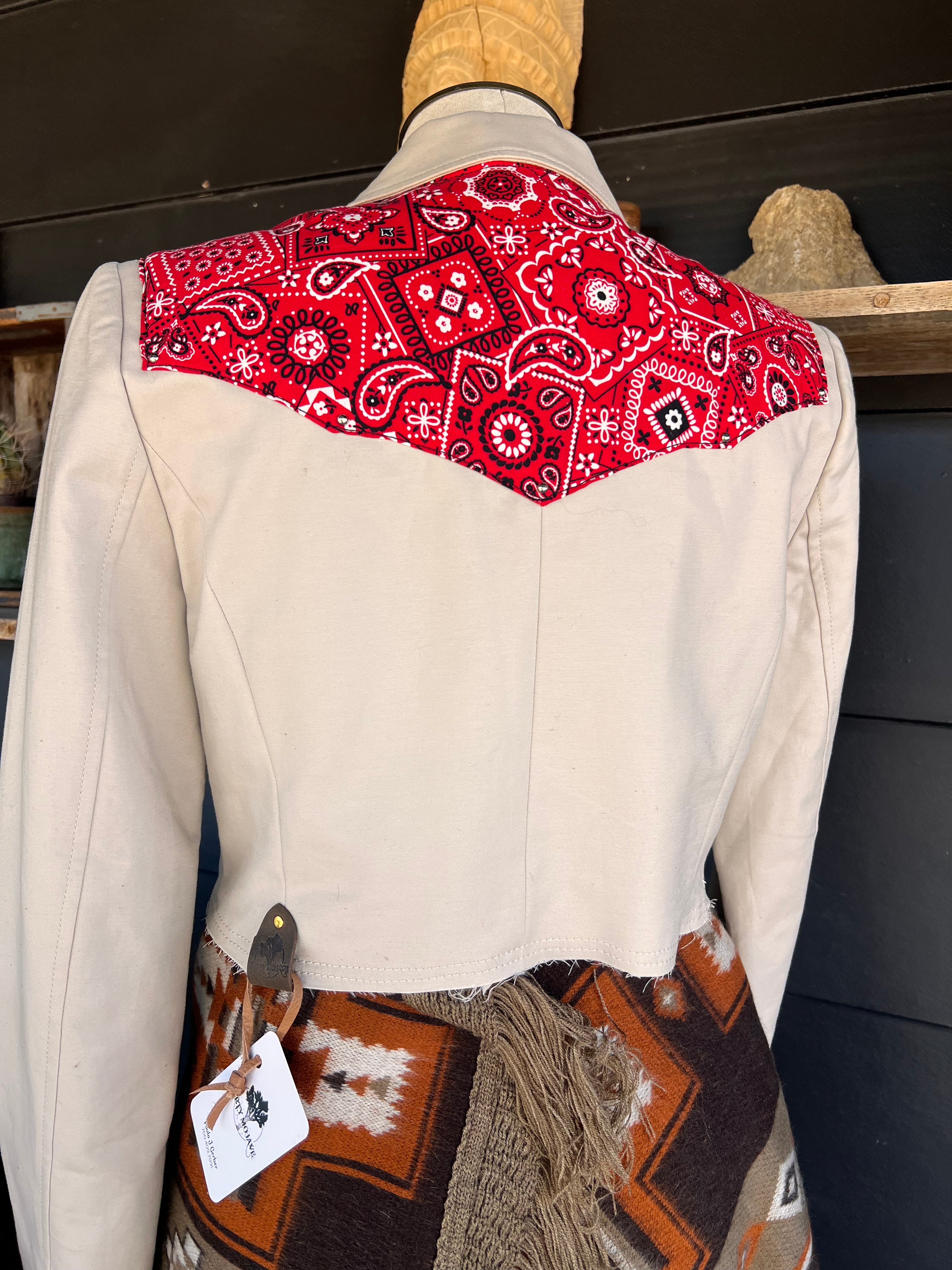 Dirty Mojave Desert Crop Blazer Paisly