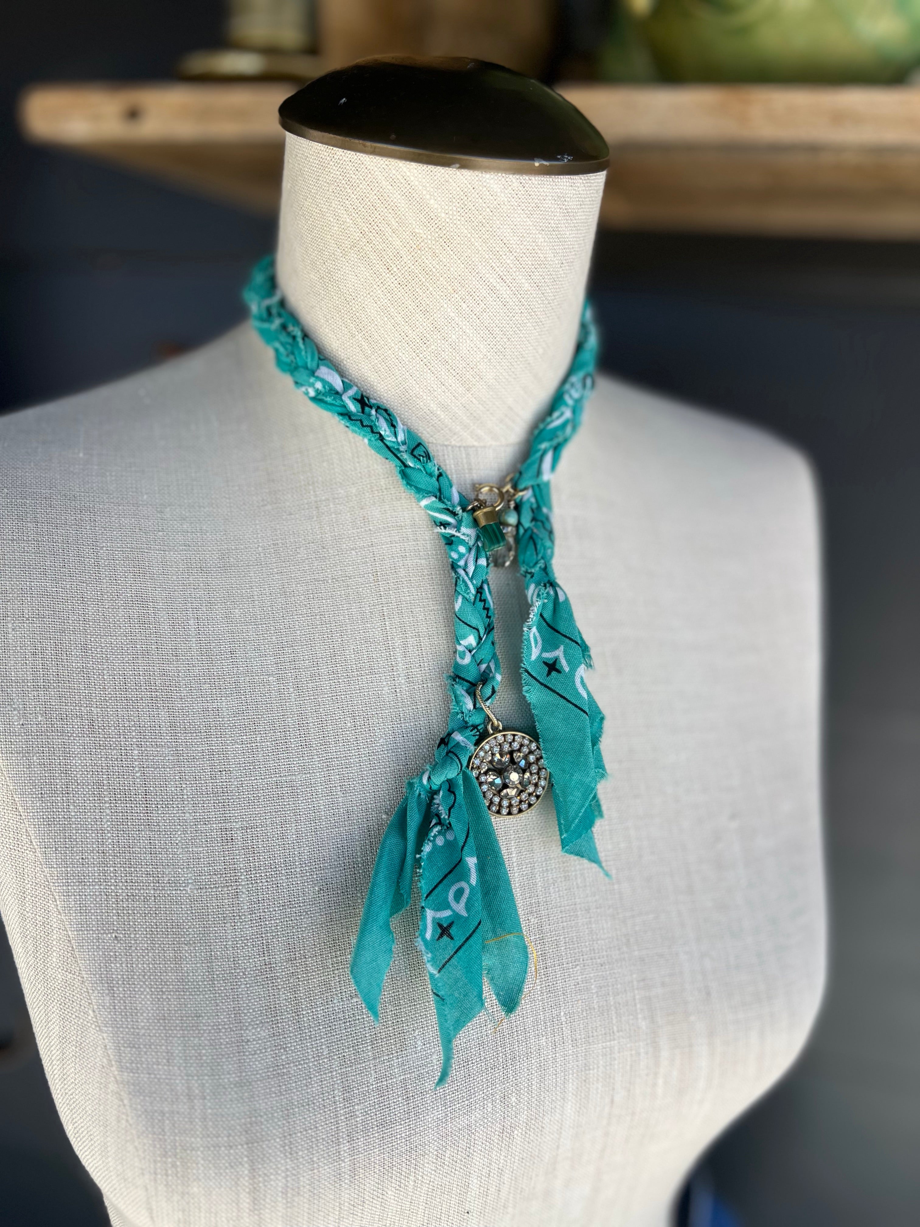 Badlands Braids Bandana Western Charm Necklace