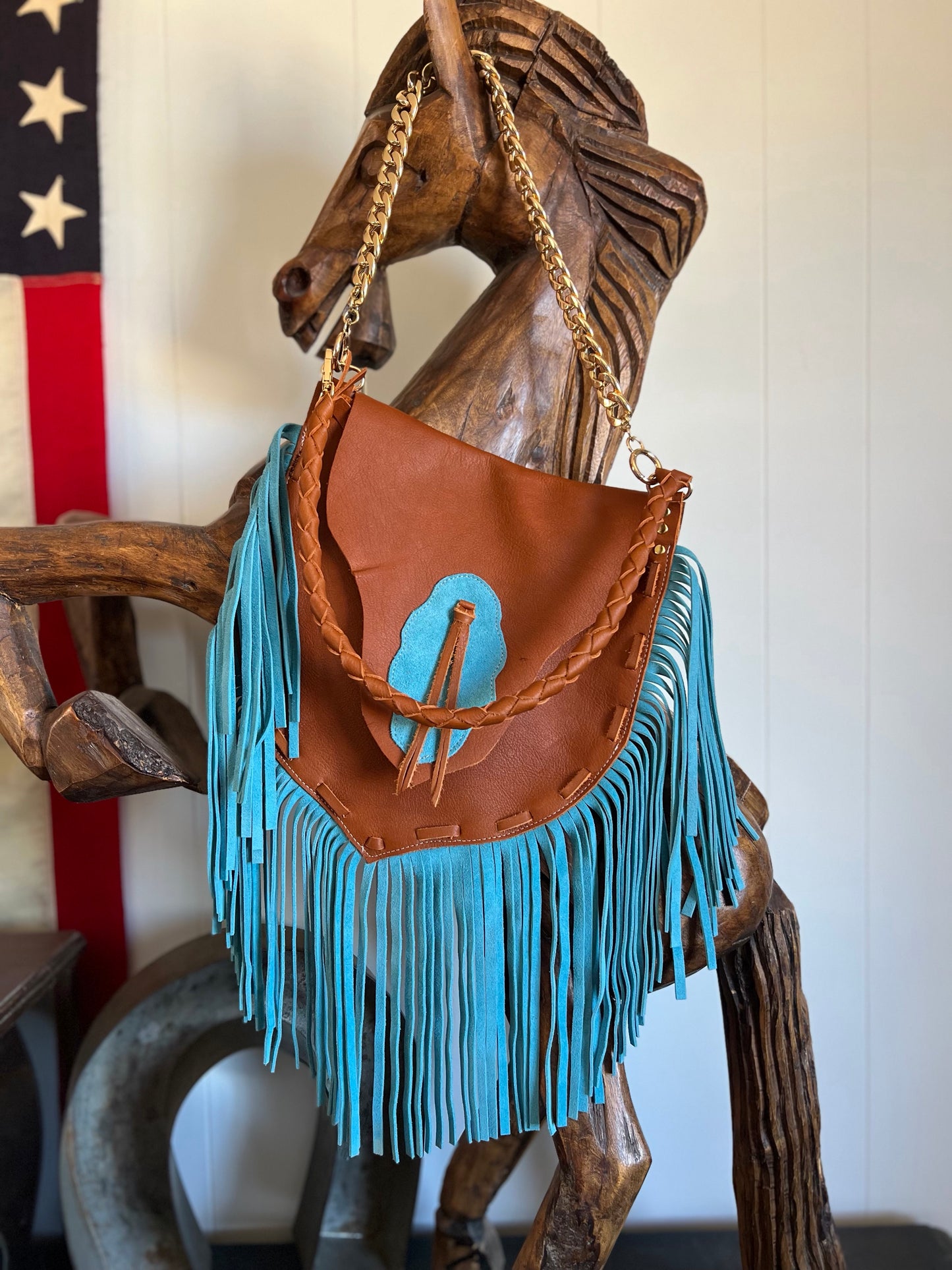 The Gunner Leather Handmade Fringe Handbag