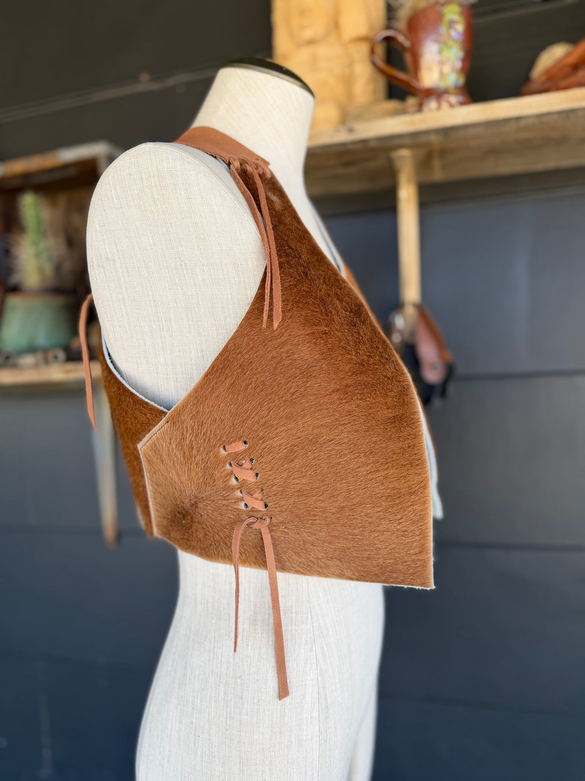 The Homestead Cowhide Vest