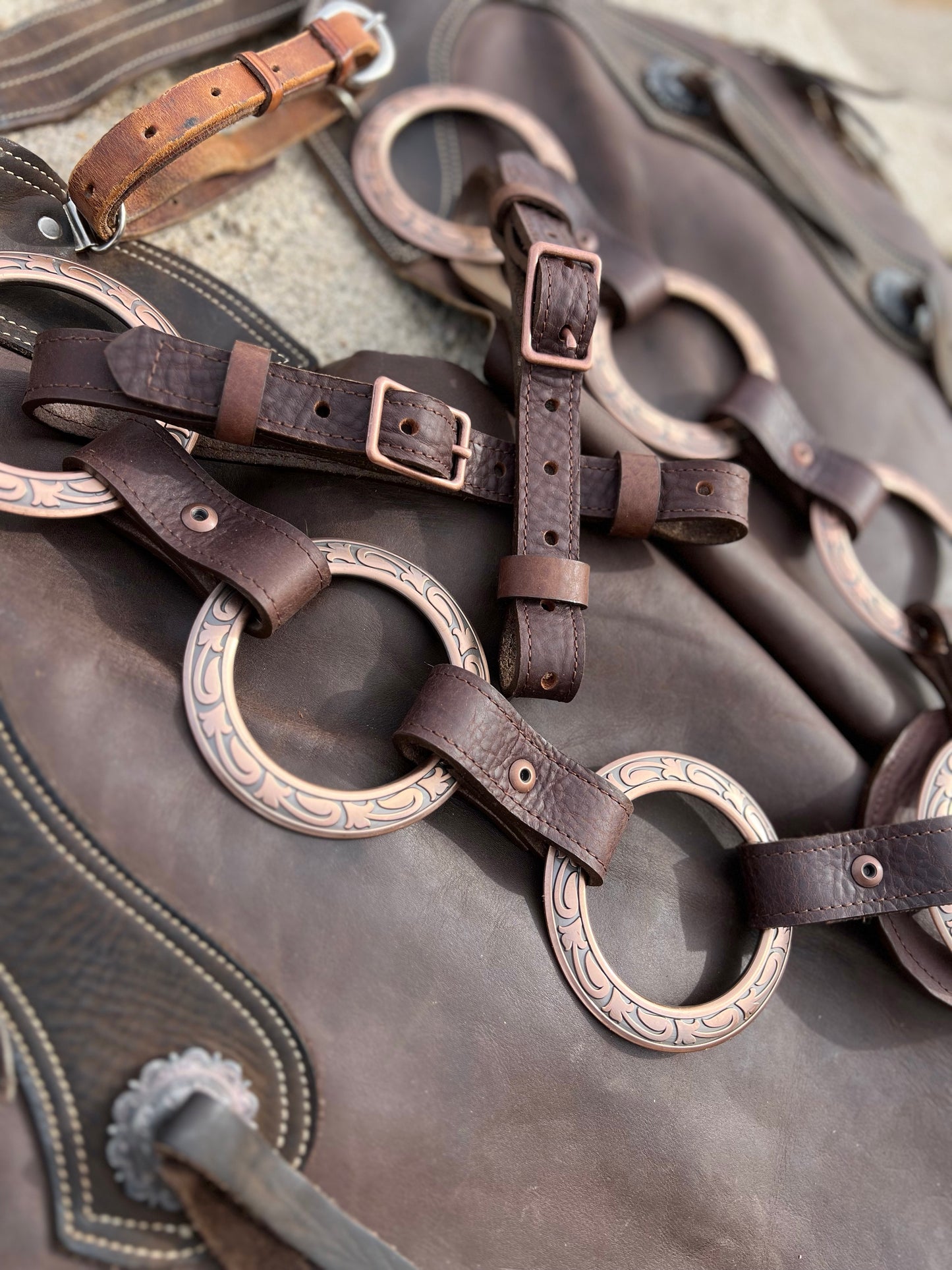 Jeremiah Watt Copper Ring Leather “ACE-HIGH” Breast Collar