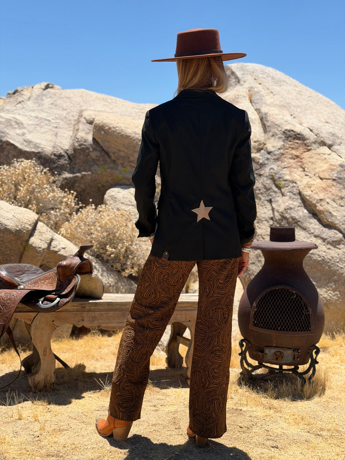 Snake Eyes & Star Black Desert Blazer