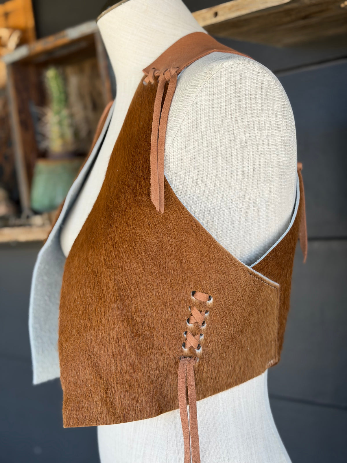 The Homestead Cowhide Vest