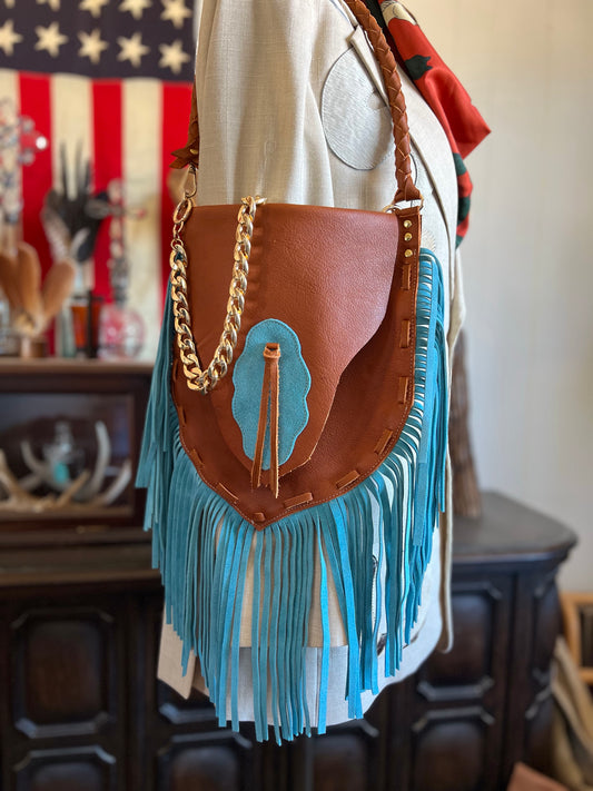 The Gunner Leather Handmade Fringe Handbag