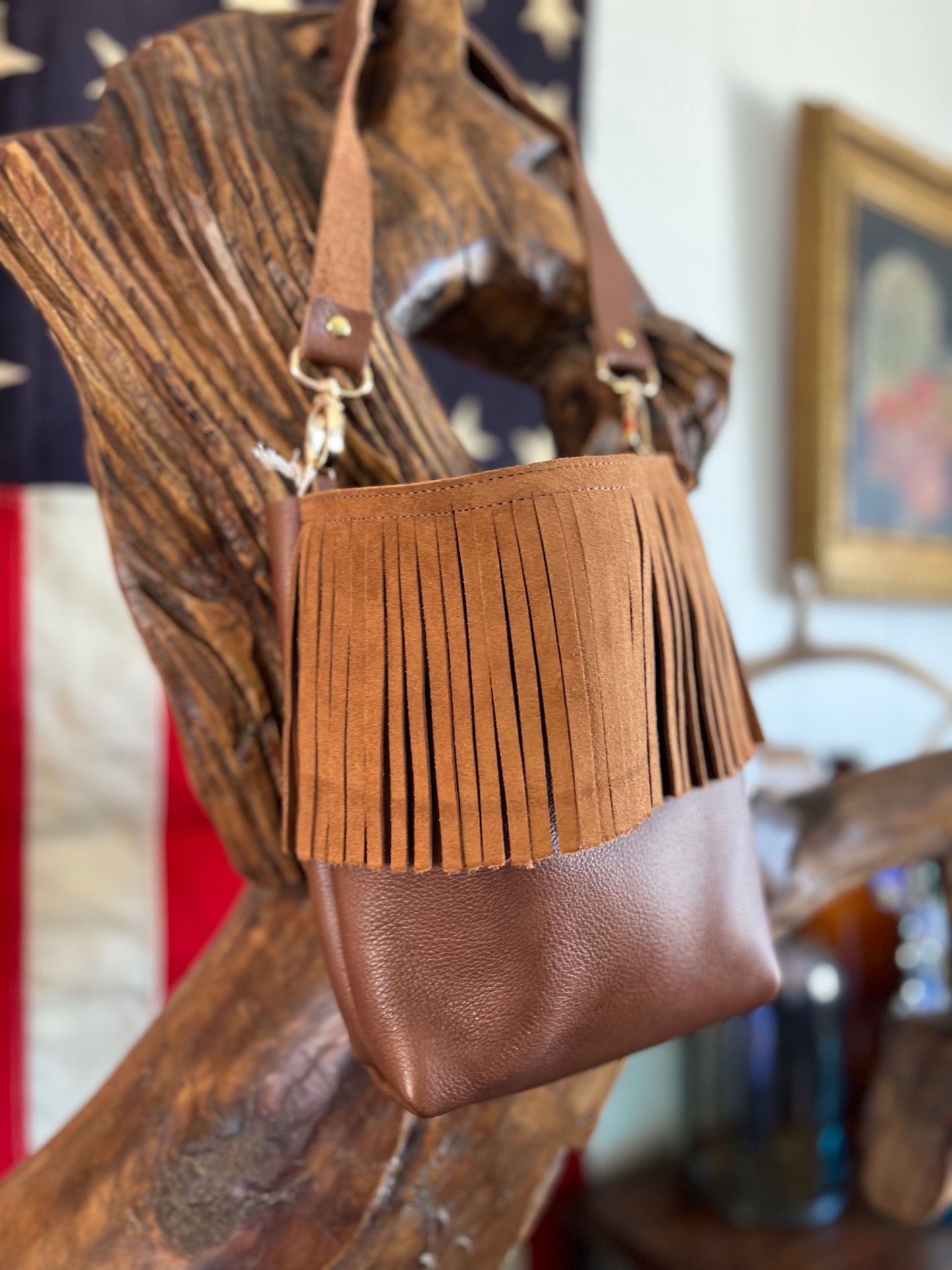 Saddle Fringe Leather Bag