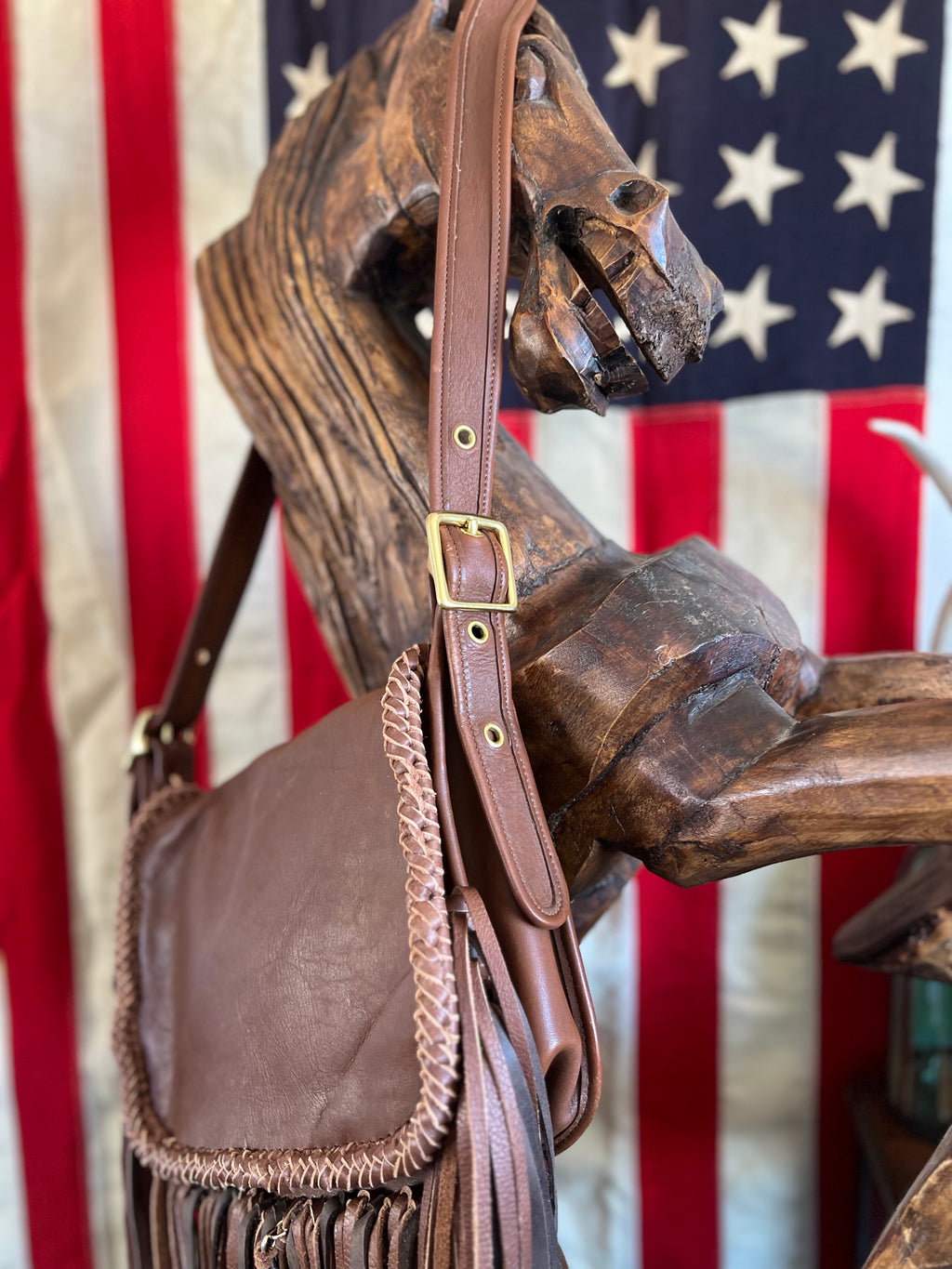 Coach Legacy Vintage Leather Braided Fringed Embellished Handbag