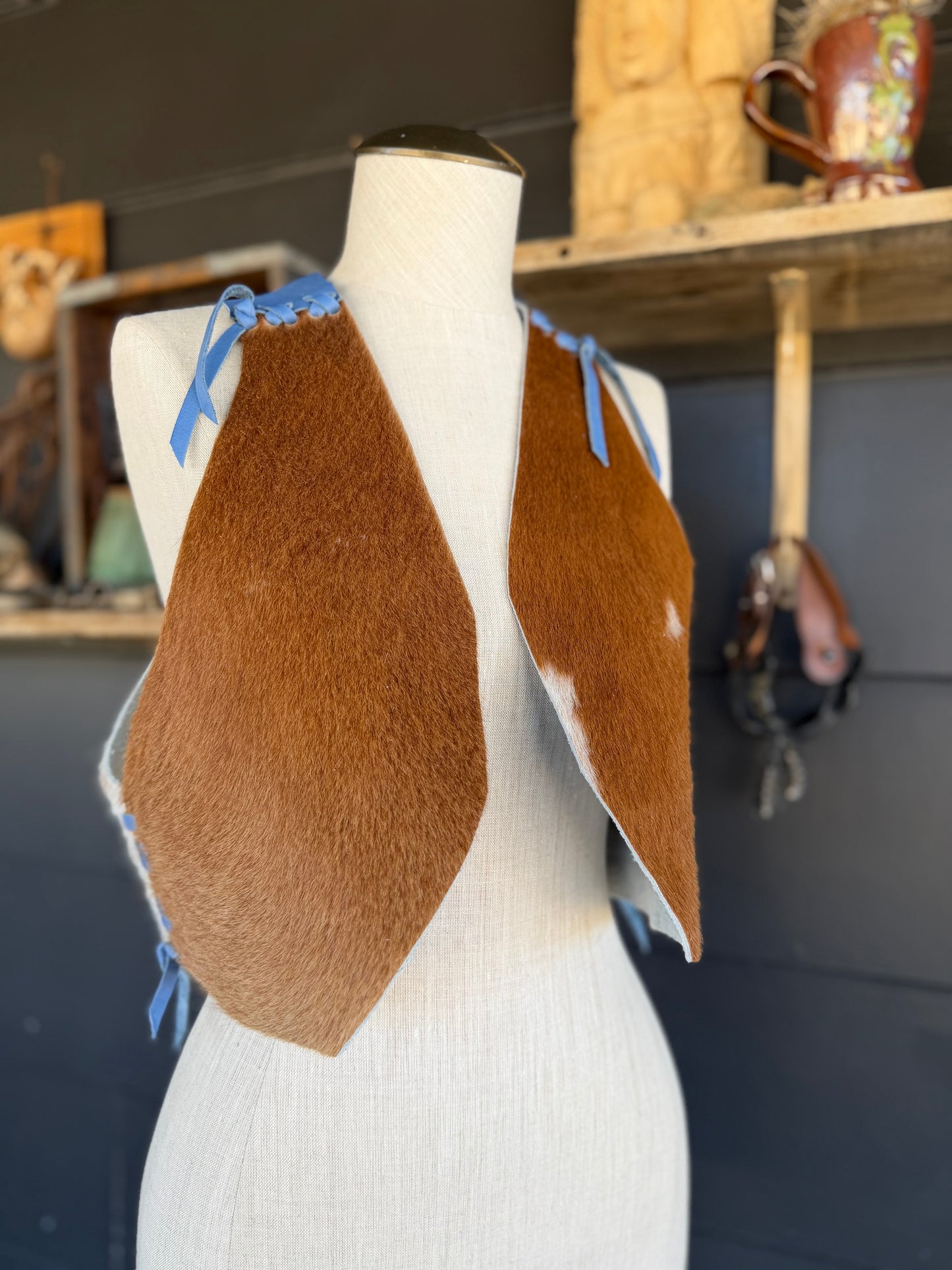 The Homestead Cowhide Vest