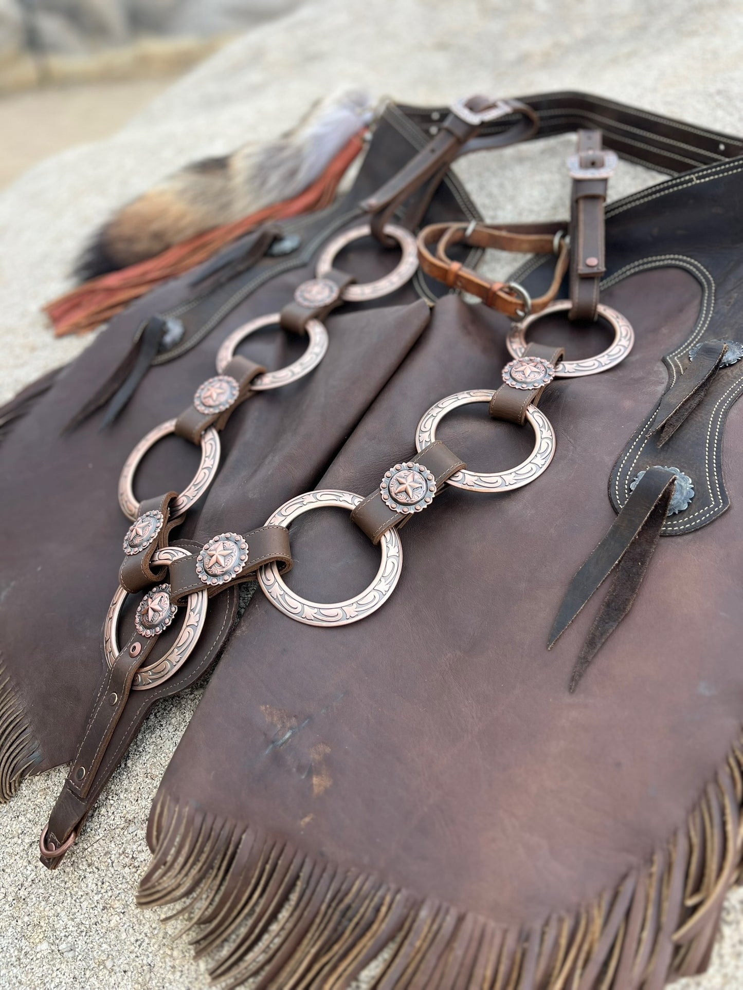 Dirty Mojave Leather Jeremiah  Watt Copper Breast Collar