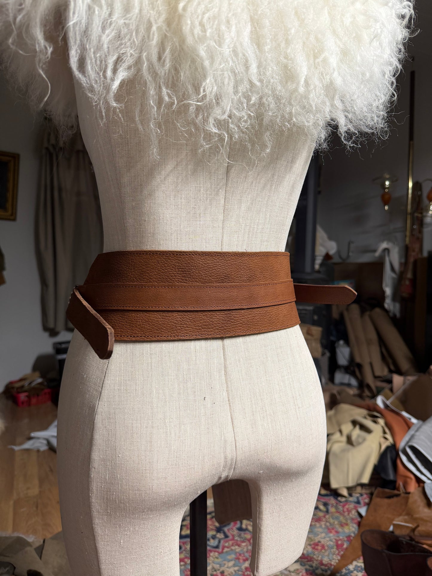 The Ranch House Wide Leather Belt