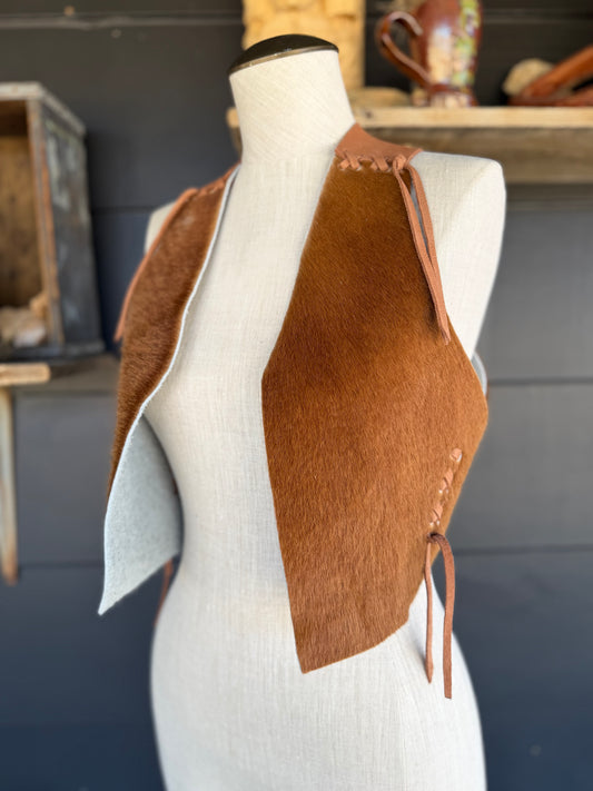 The Homestead Cowhide Vest