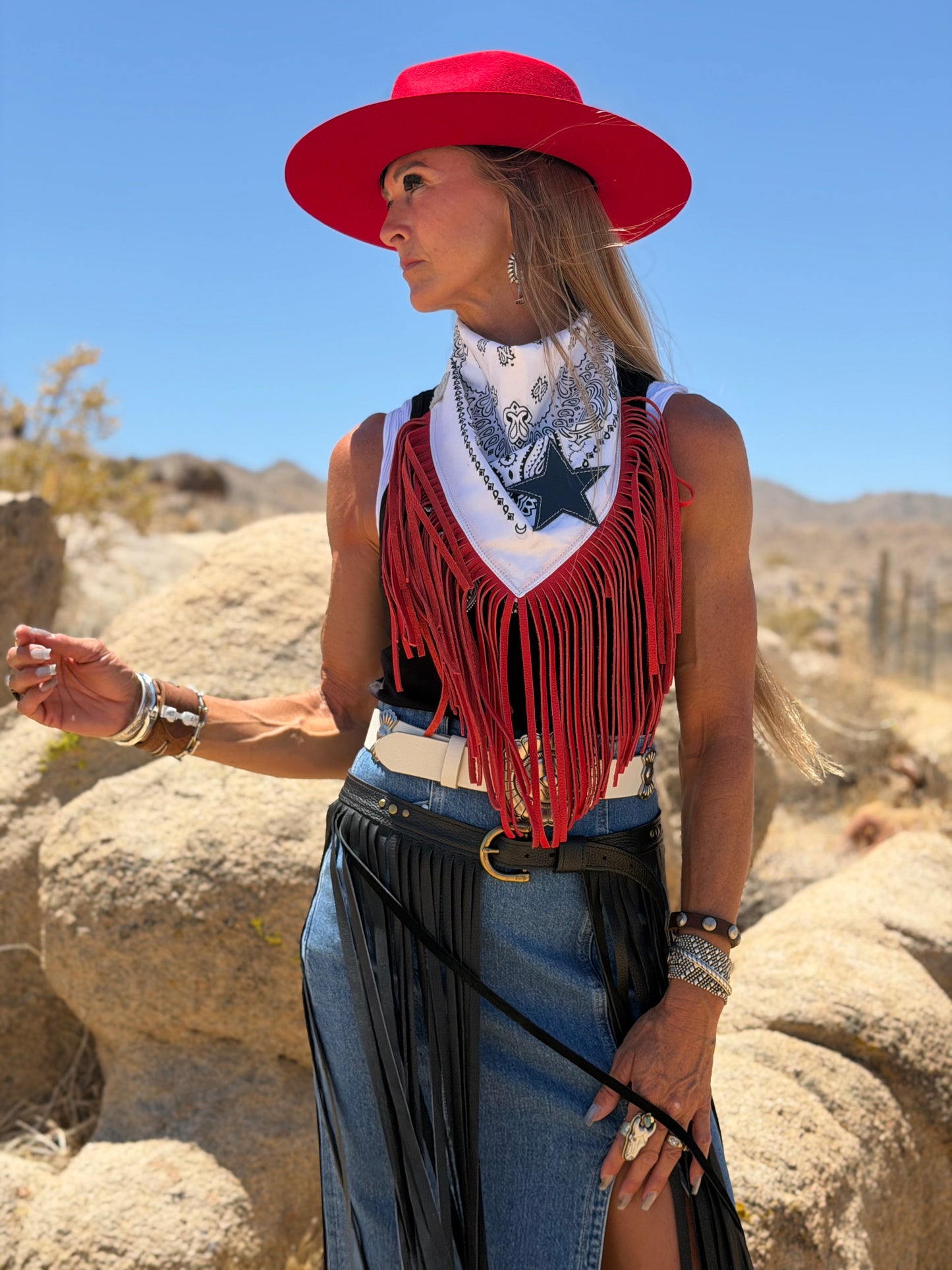 “Limited Edition 1776 Wild American Collection” Desert Dusted Fringe Bandana