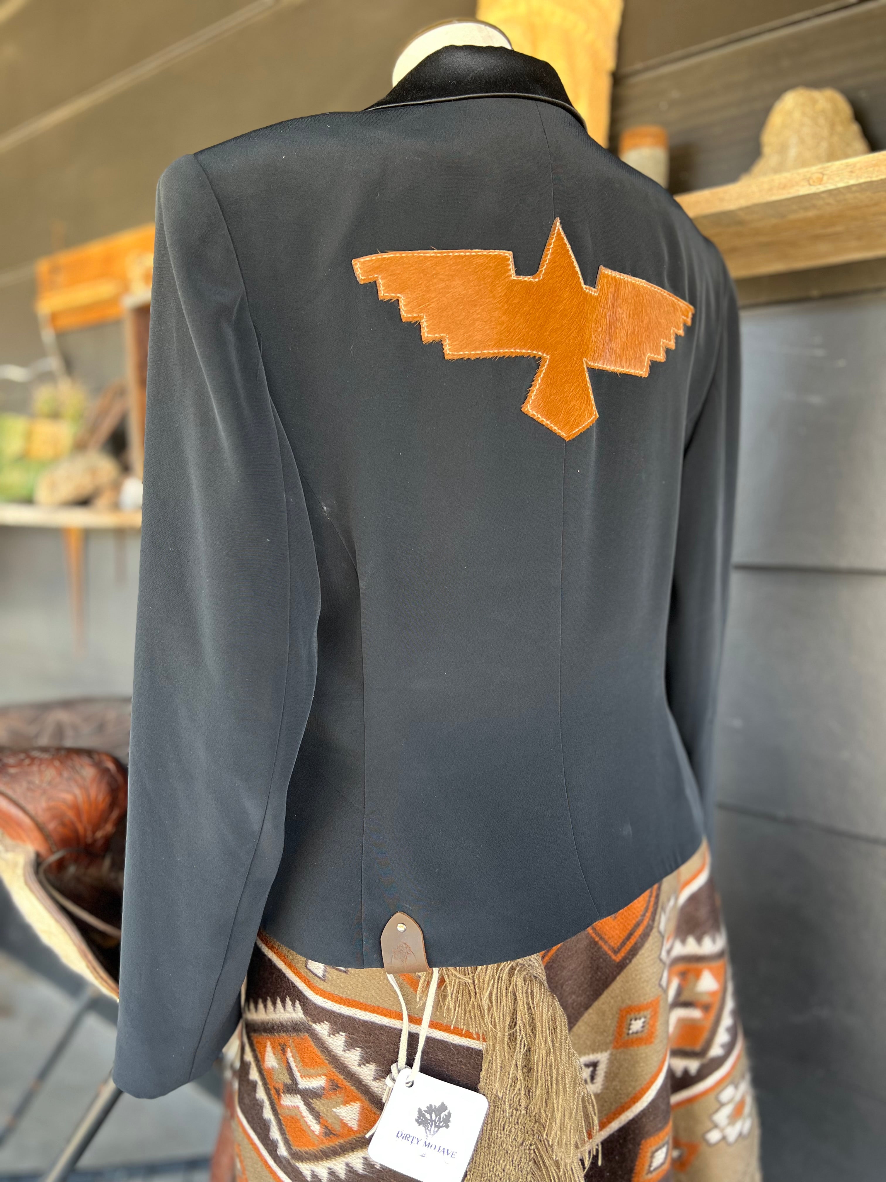 Dirty Mojave Desert Crop Blazer Bird