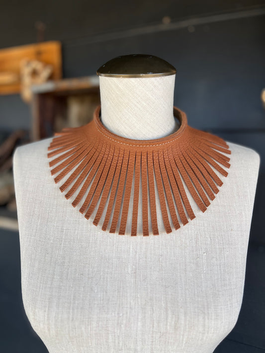 Dirty Mojave Leather Halo Neckpiece