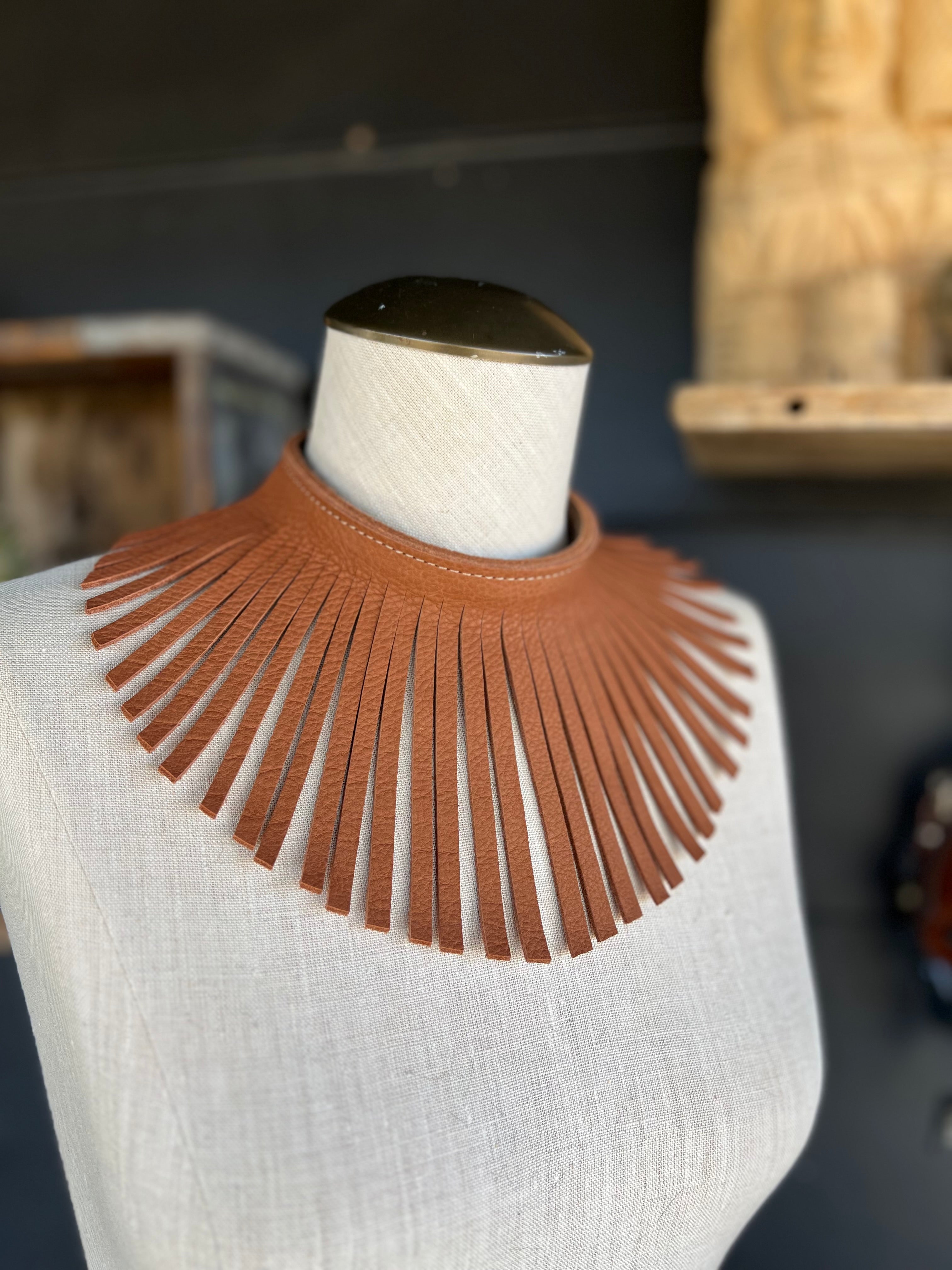 Dirty Mojave Leather Halo Neckpiece