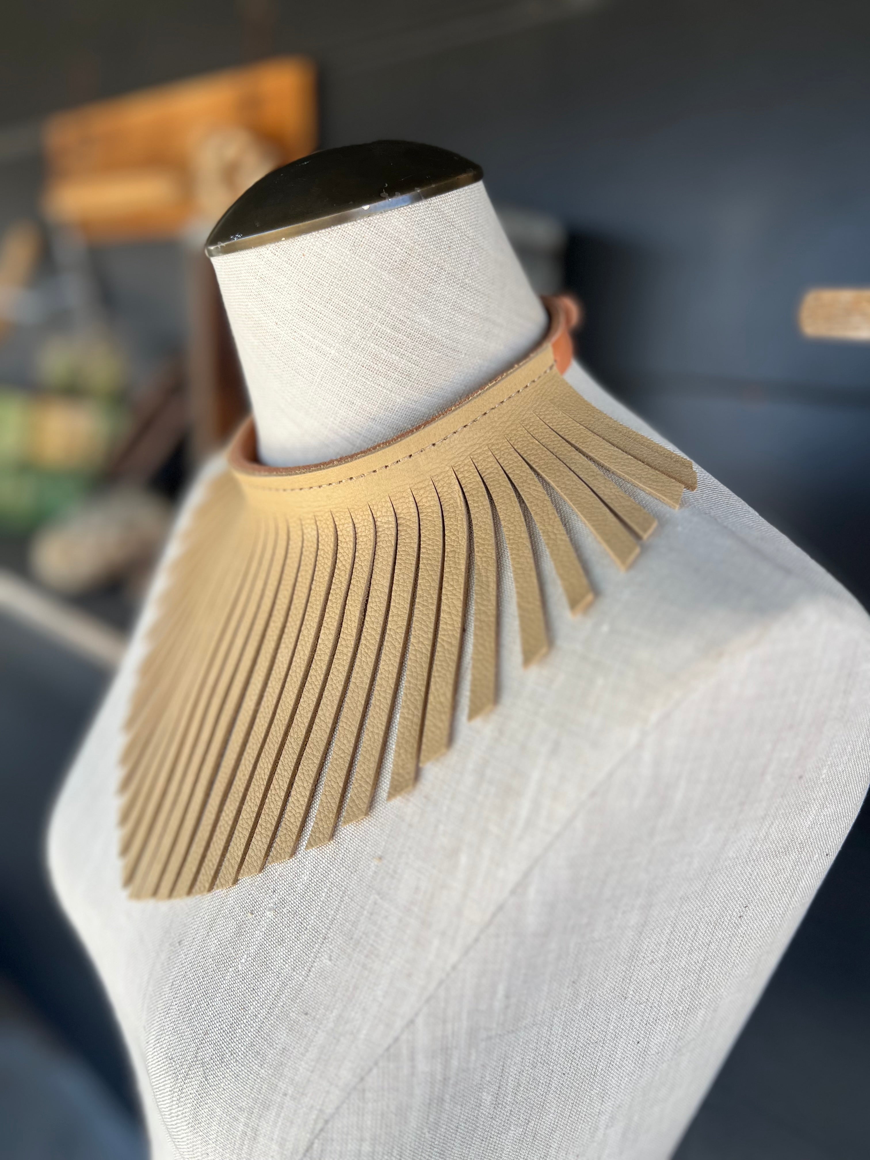 Dirty Mojave Cowhide The Halo Neckpiece