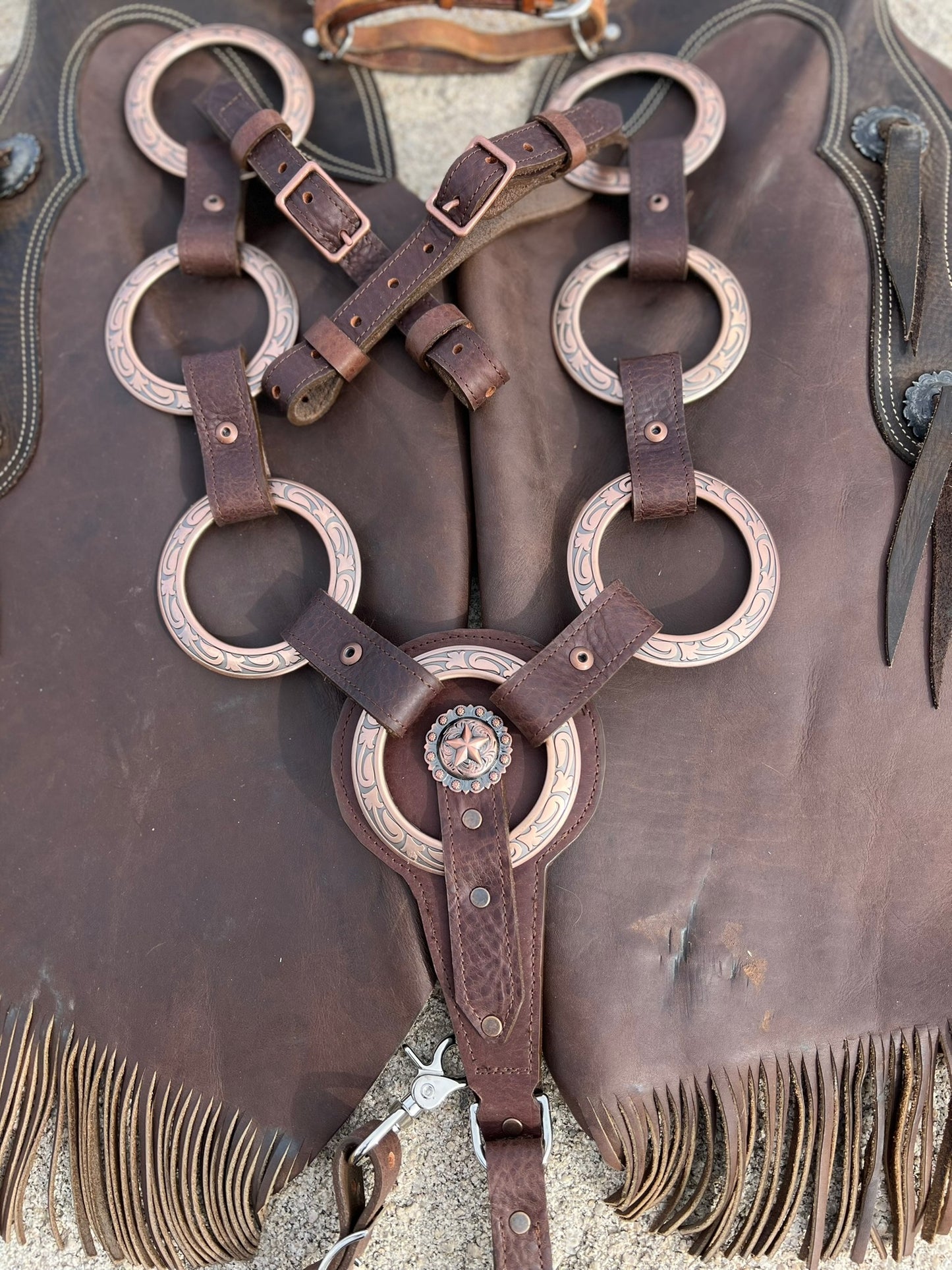 Dirty Mojave Leather Jeremiah  Watt Copper Breast Collar