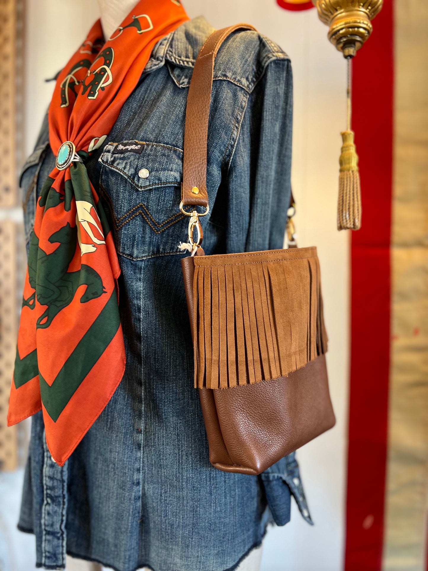 Saddle Fringe Leather Bag