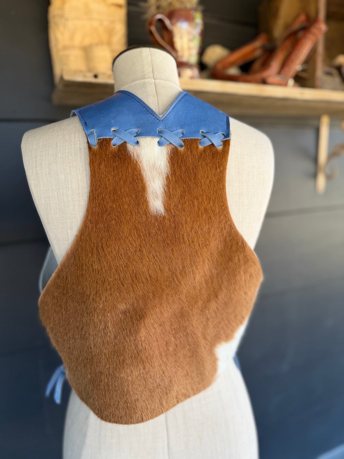 The Homestead Cowhide Vest