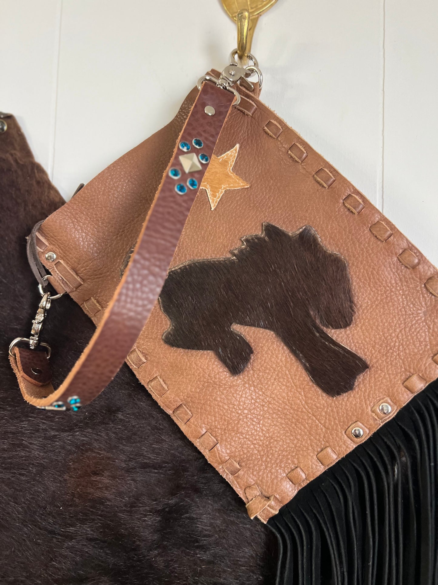 The High Desert Leather Embellished Handbag Strap