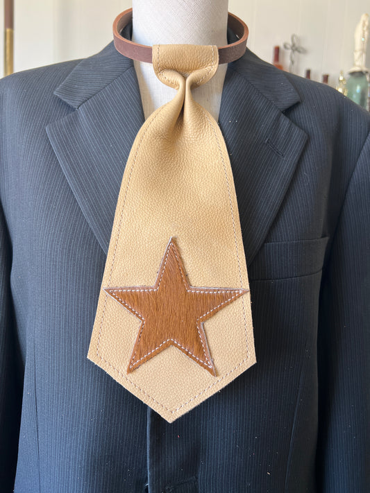 Dirty Mojave Heirloom Wide Leather Necktie