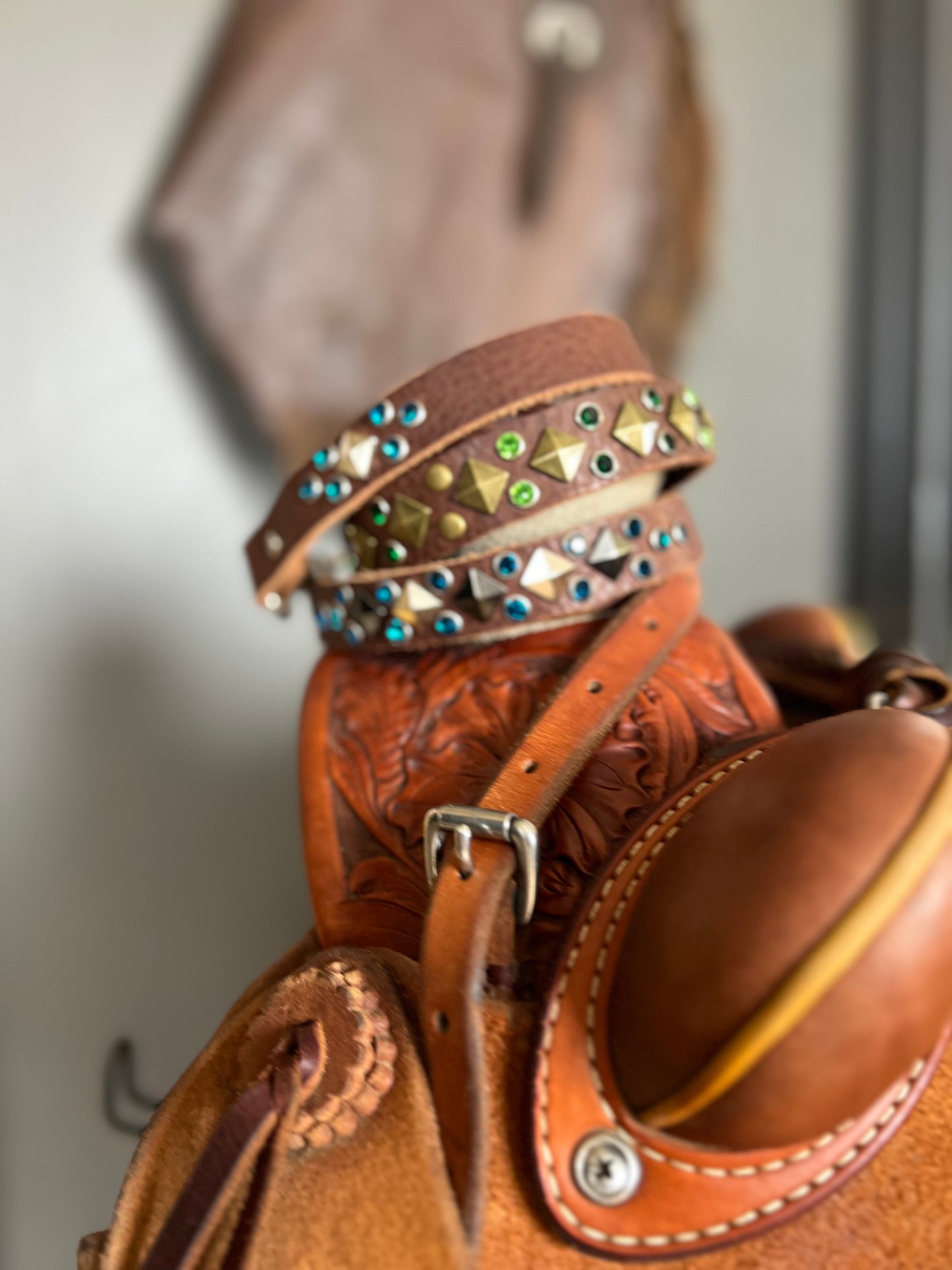The High Desert Leather Embellished Handbag Strap
