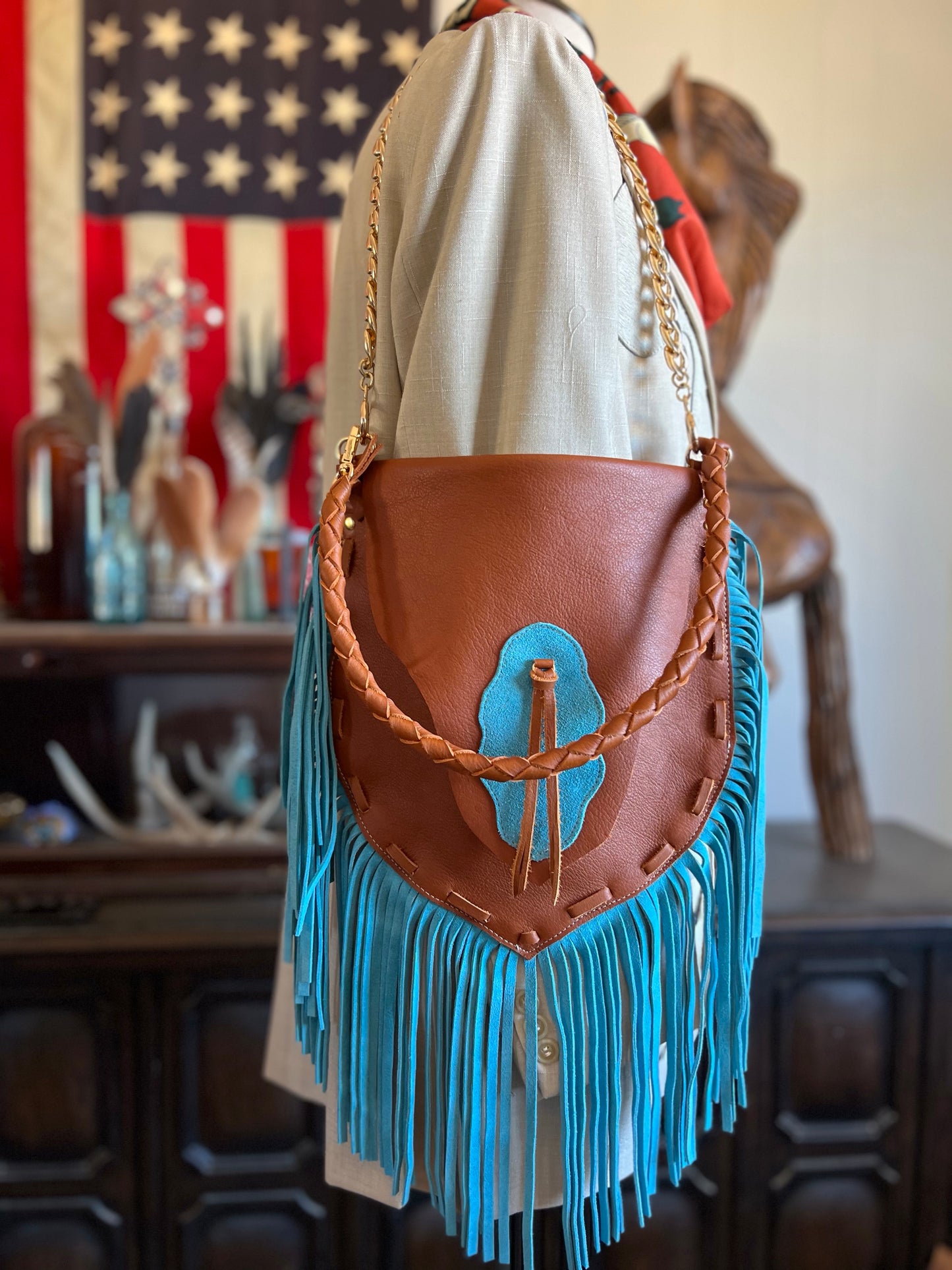 The Gunner Leather Handmade Fringe Handbag