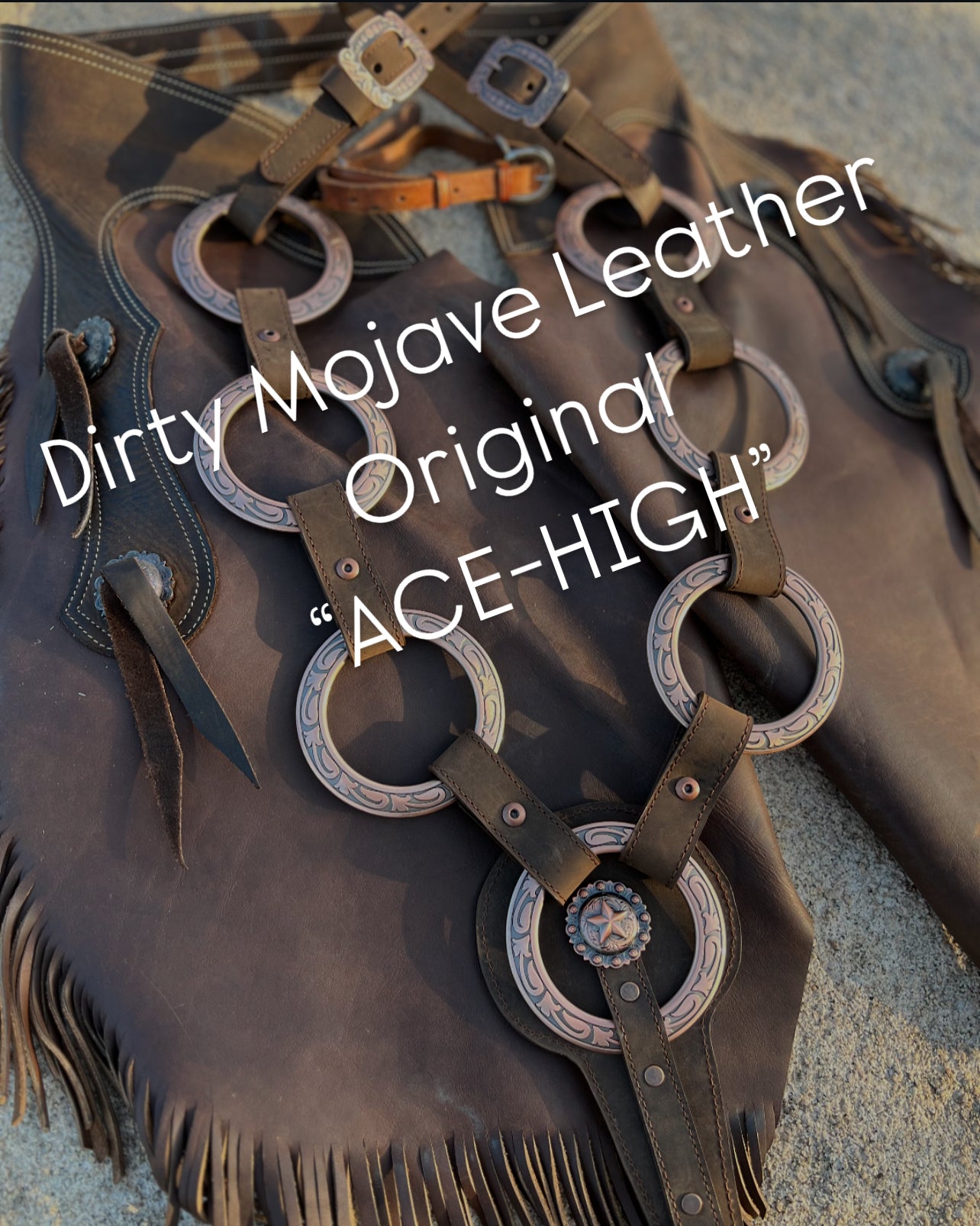 Jeremiah Watt Copper Ring Leather “ACE-HIGH” Breast Collar