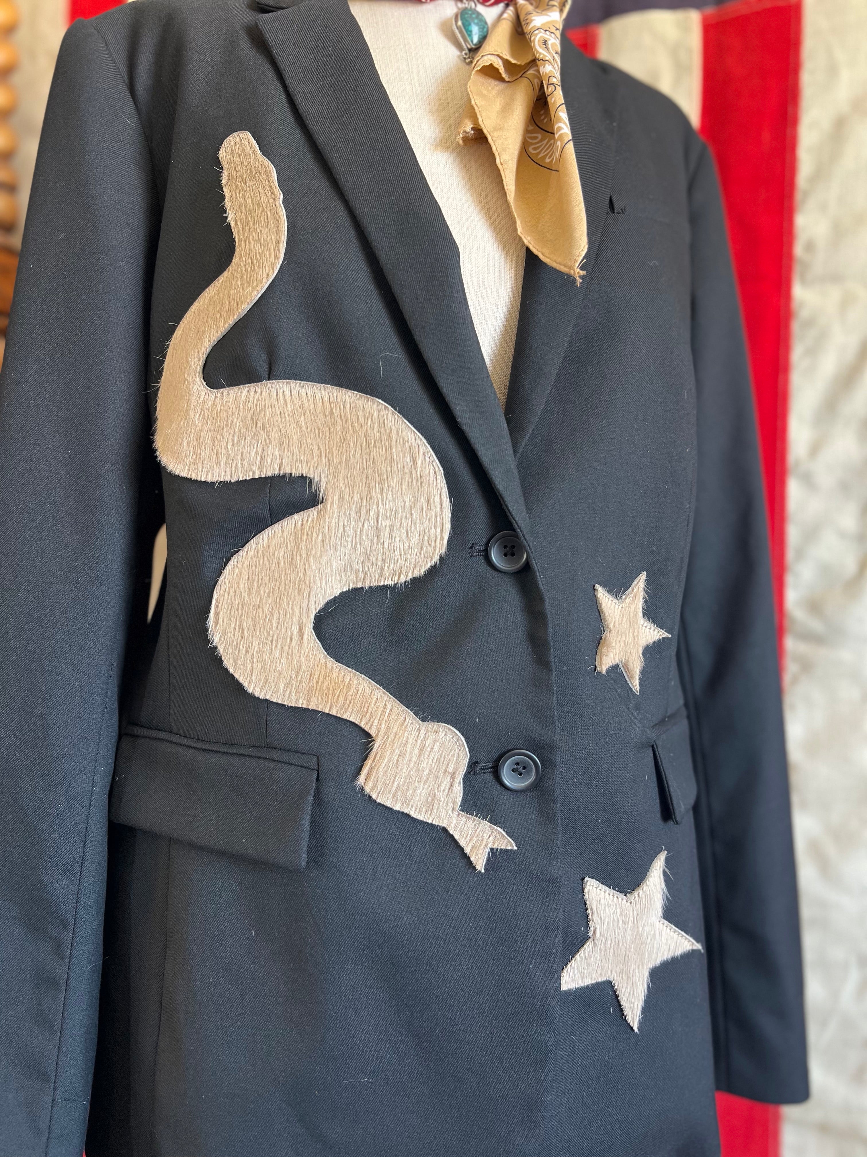 Snake Eyes & Star Desert Blazer - Vintage with Cowhide Snake & Stars