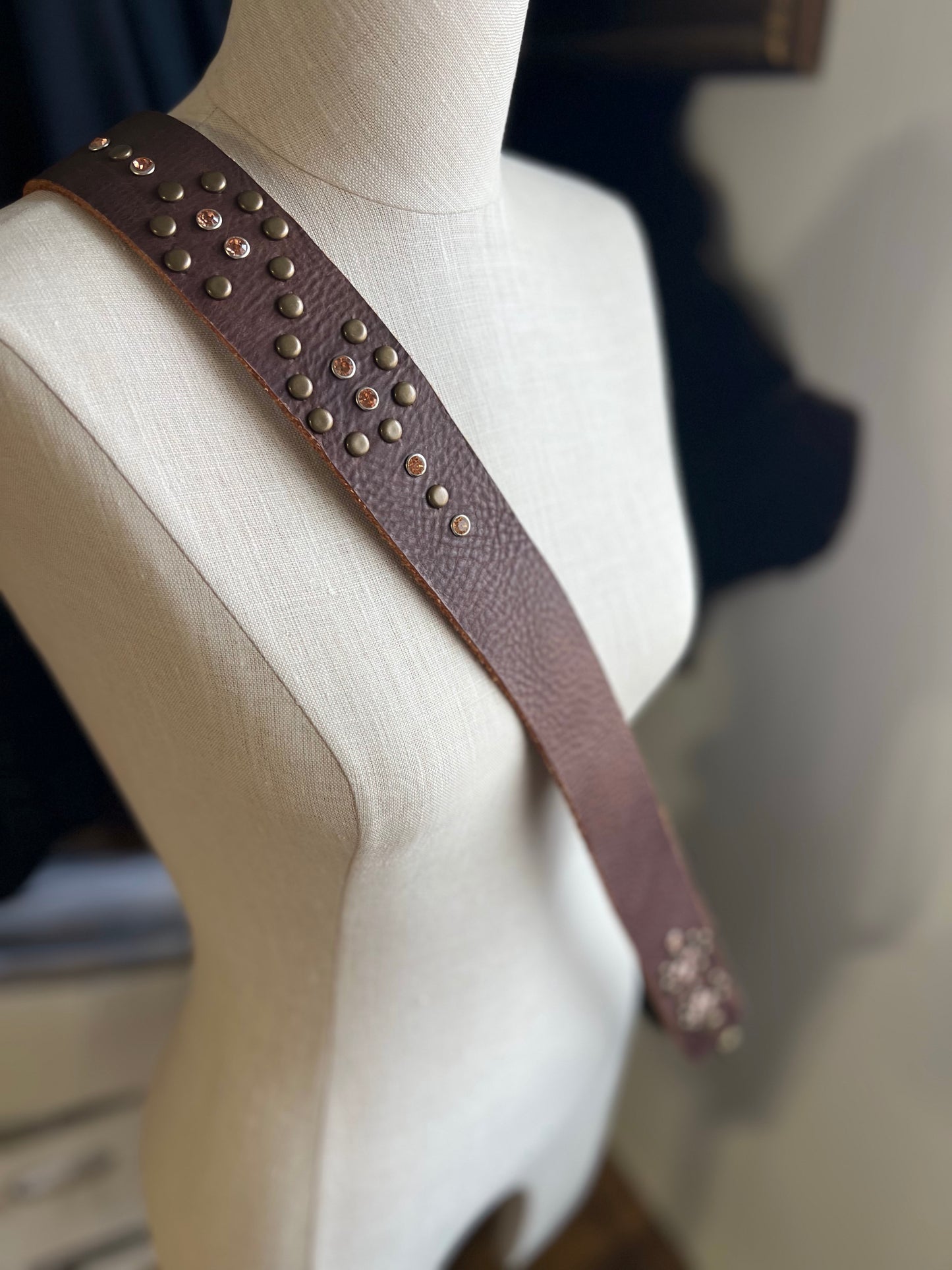 The High Desert Leather Embellished Handbag Strap