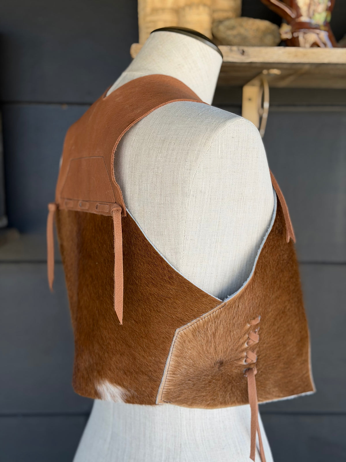 The Homestead Cowhide Vest