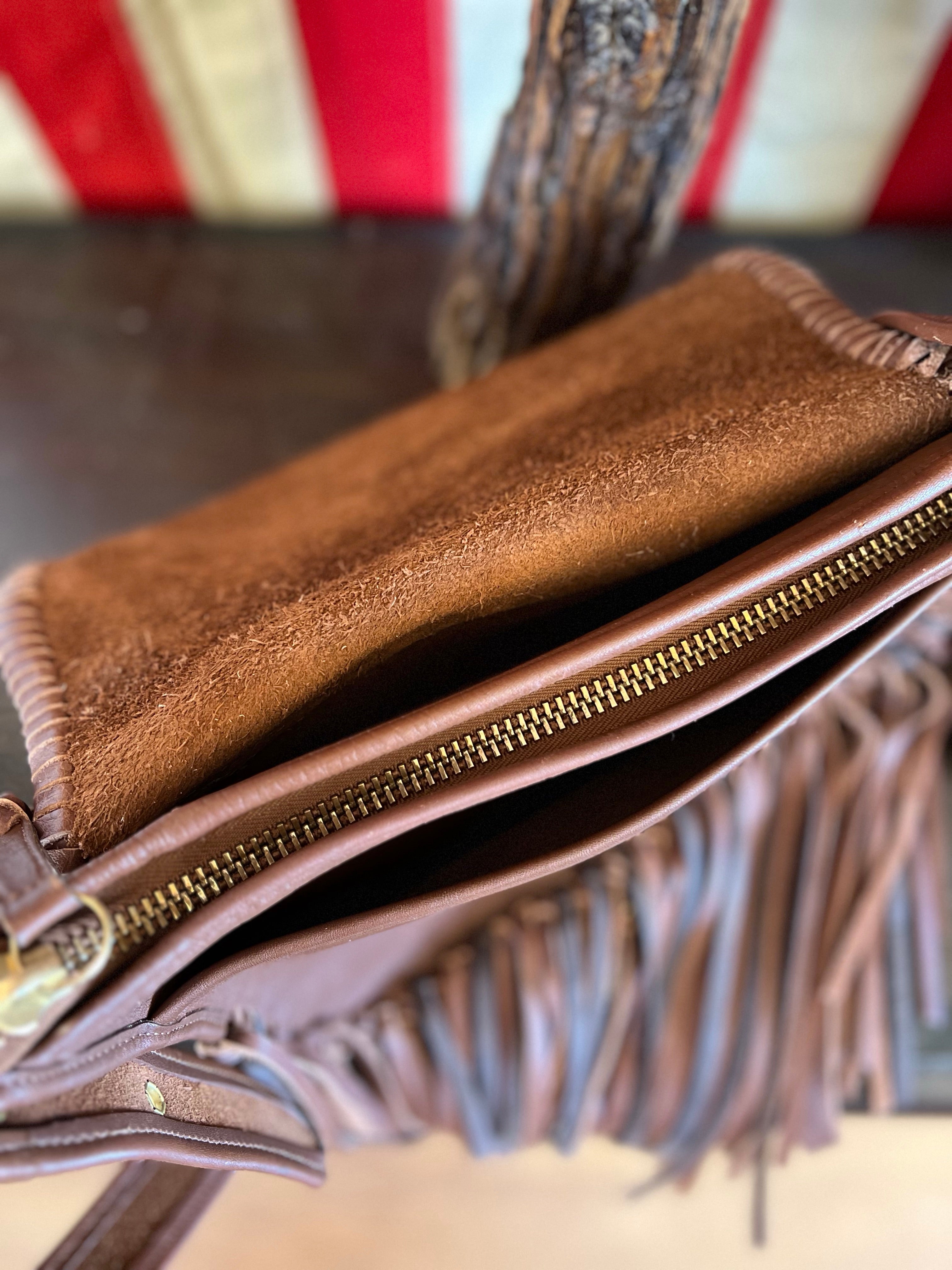 Coach Legacy Vintage Leather Braided Fringed Embellished Handbag