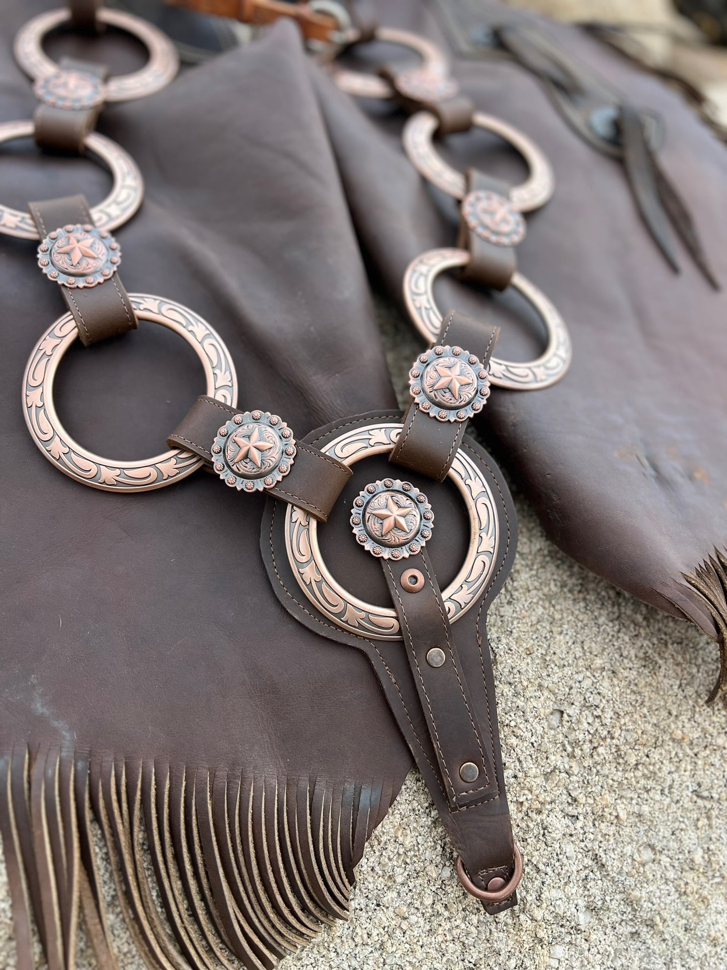 Dirty Mojave Leather Jeremiah  Watt Copper Breast Collar