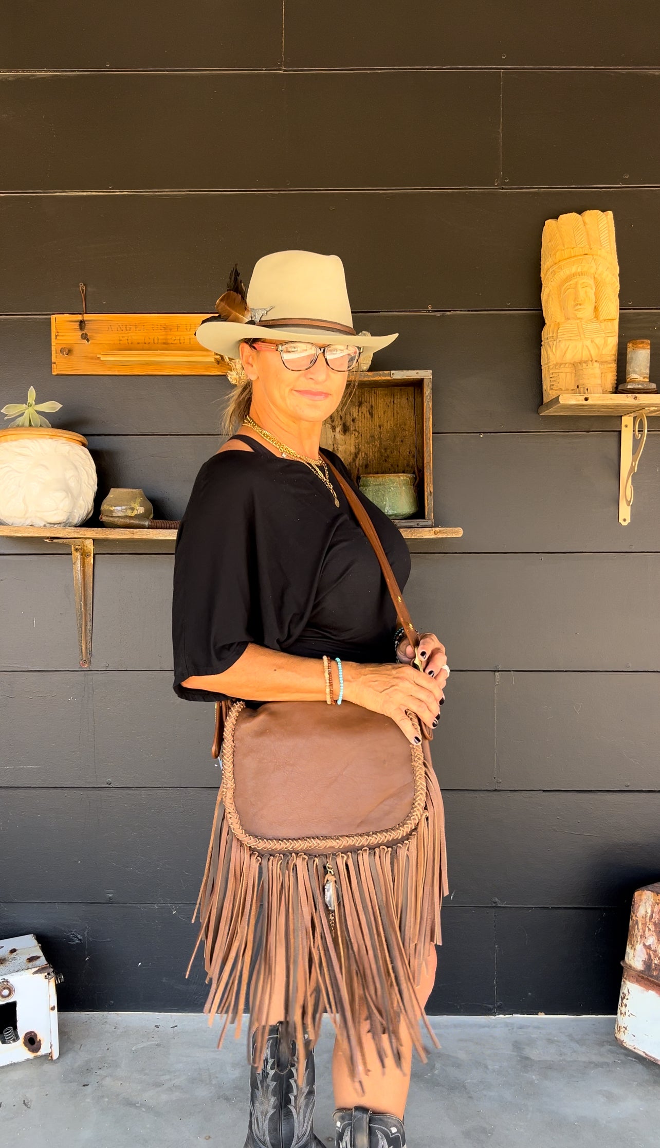 Coach Legacy Vintage Leather Braided Fringed Embellished Handbag