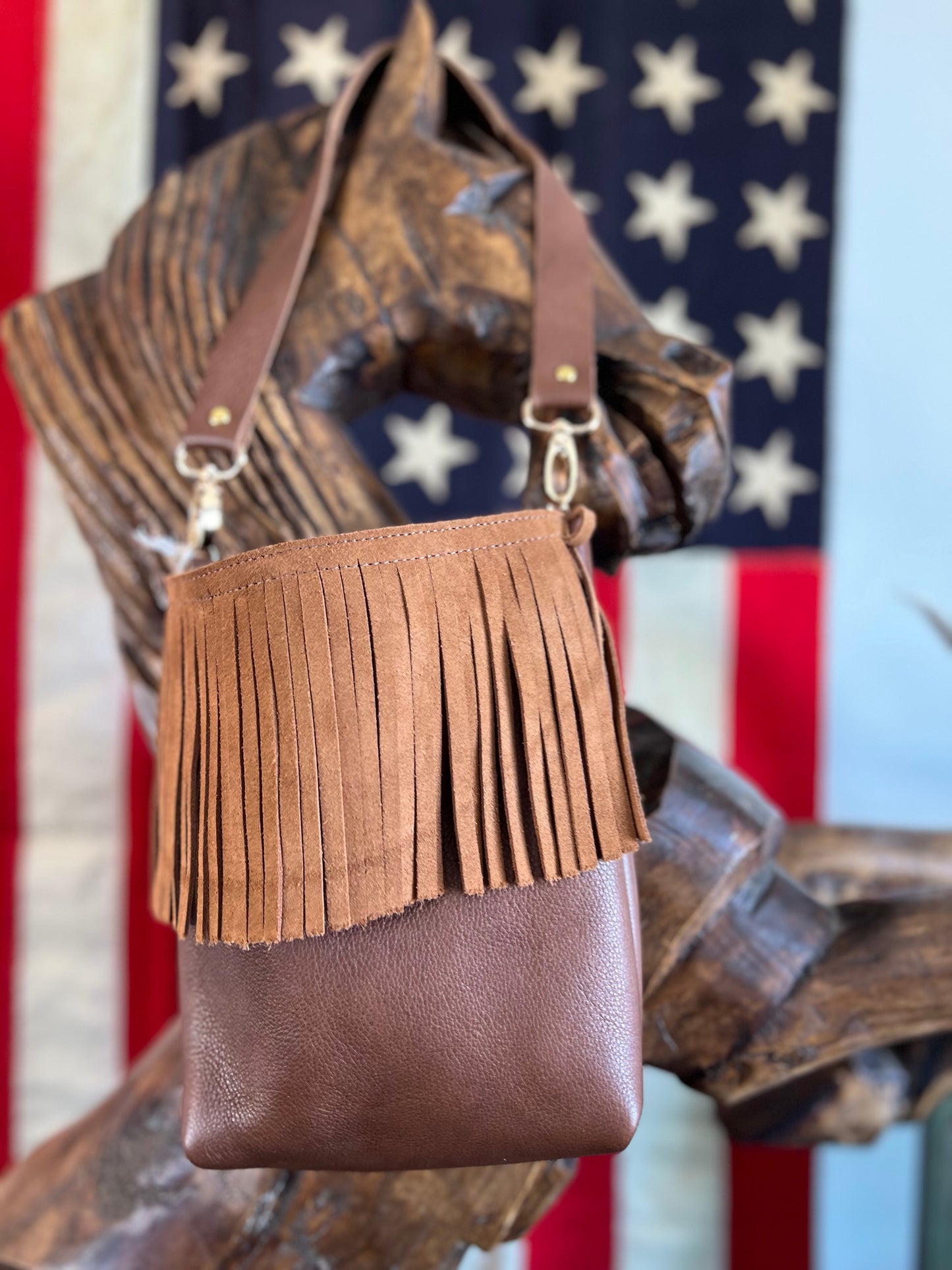 Saddle Fringe Leather Bag